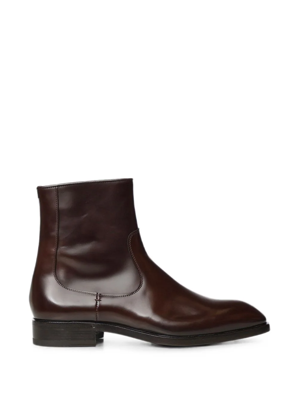 zip-fastening leather boots - 1
