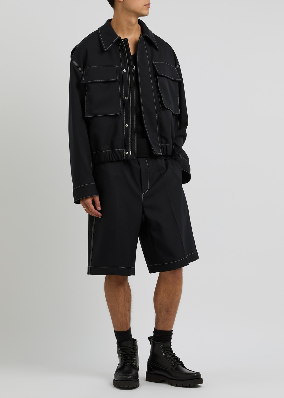 Jil Sander Contrast-stitching Twill Jacket - 4