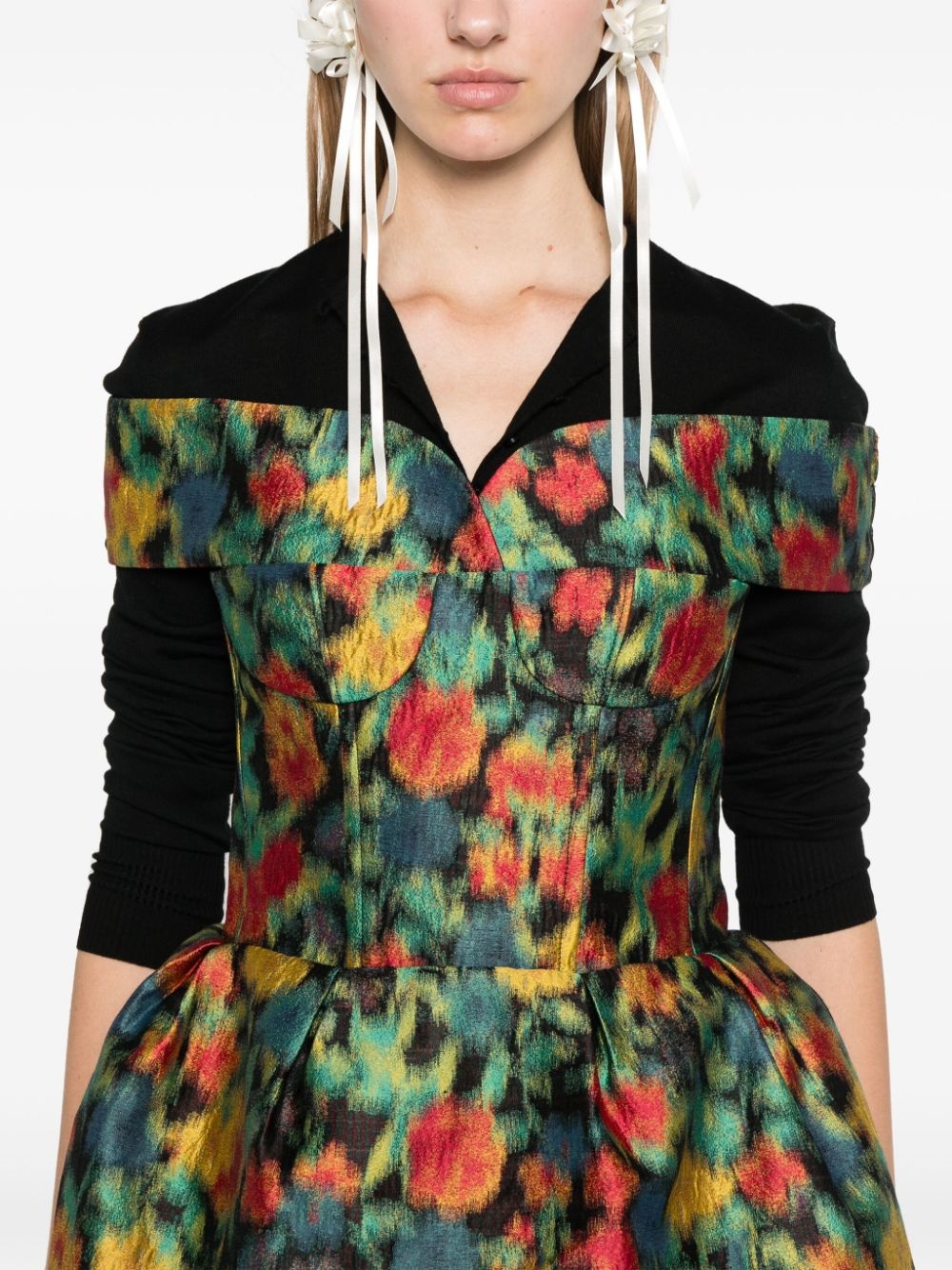 abstract-print mini dress - 5