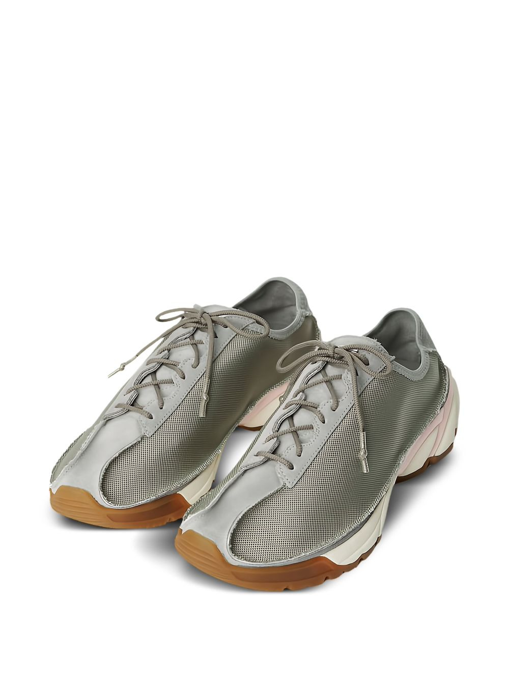 Klove suede-panel lace-up sneakers - 2