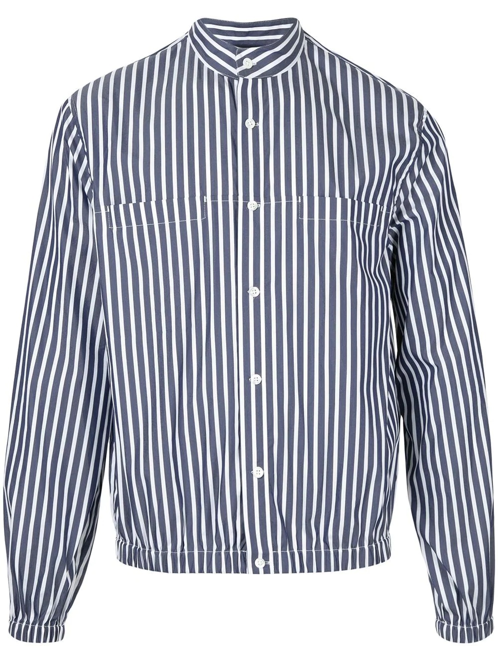 poplin striped shirt jacket - 1