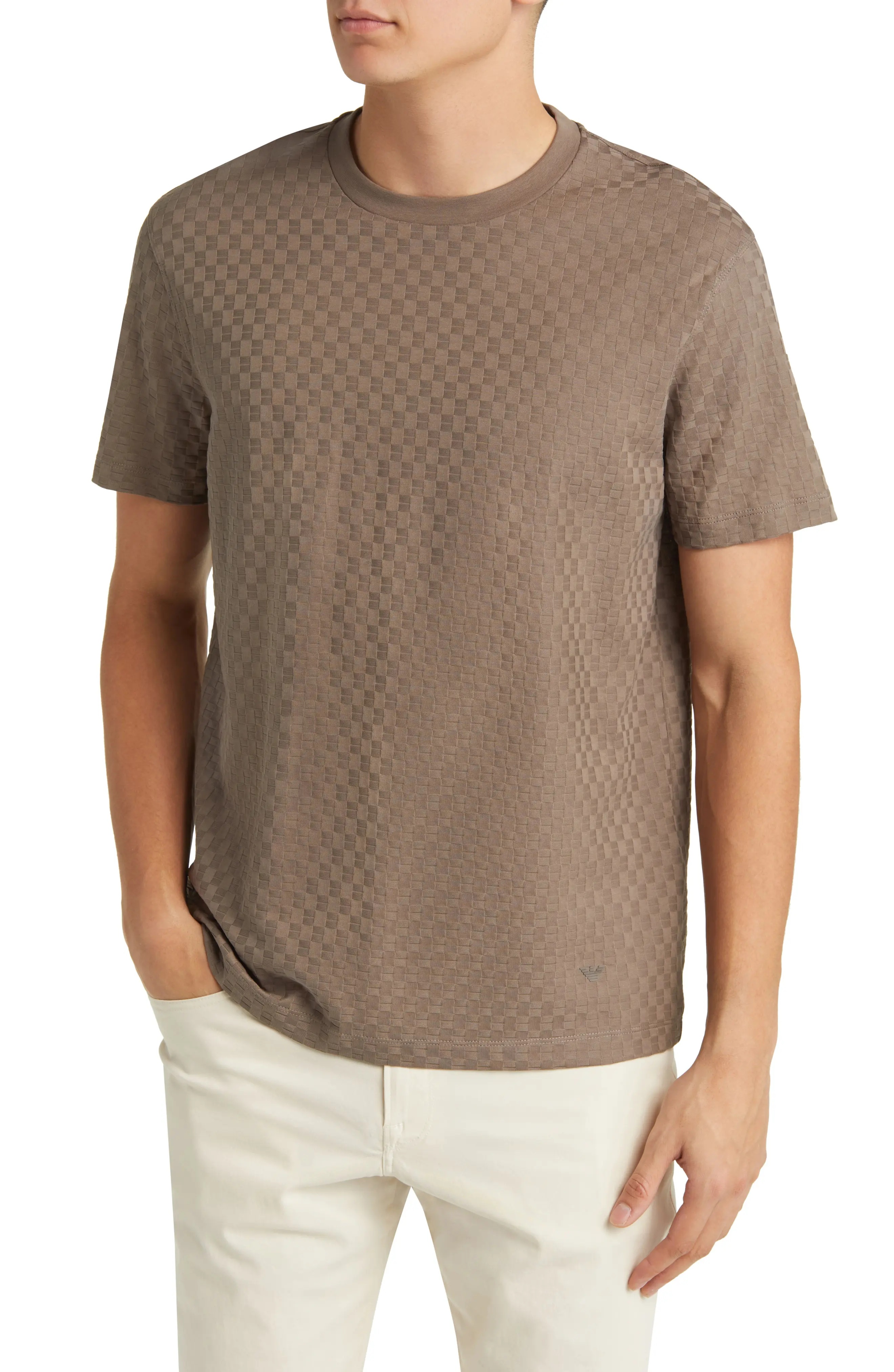 Basket Weave Jacquard T-Shirt - 1