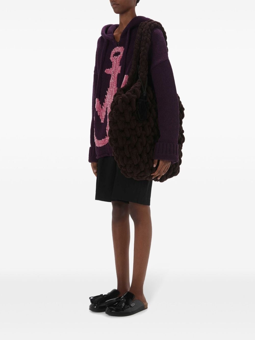 anchor-logo zip hoodie - 2
