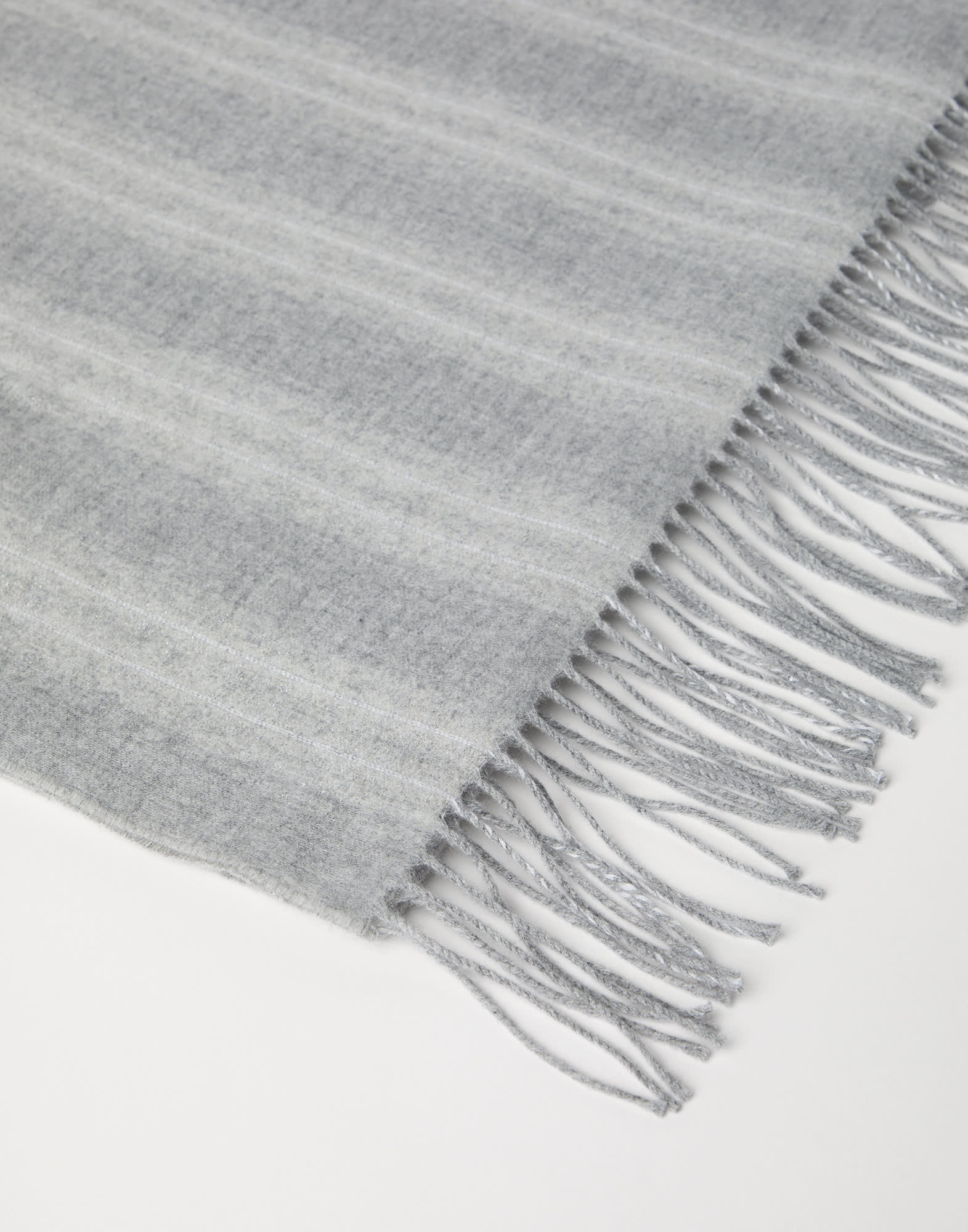 Cashmere and silk scarf with sparkling and dazzling stripes - 2