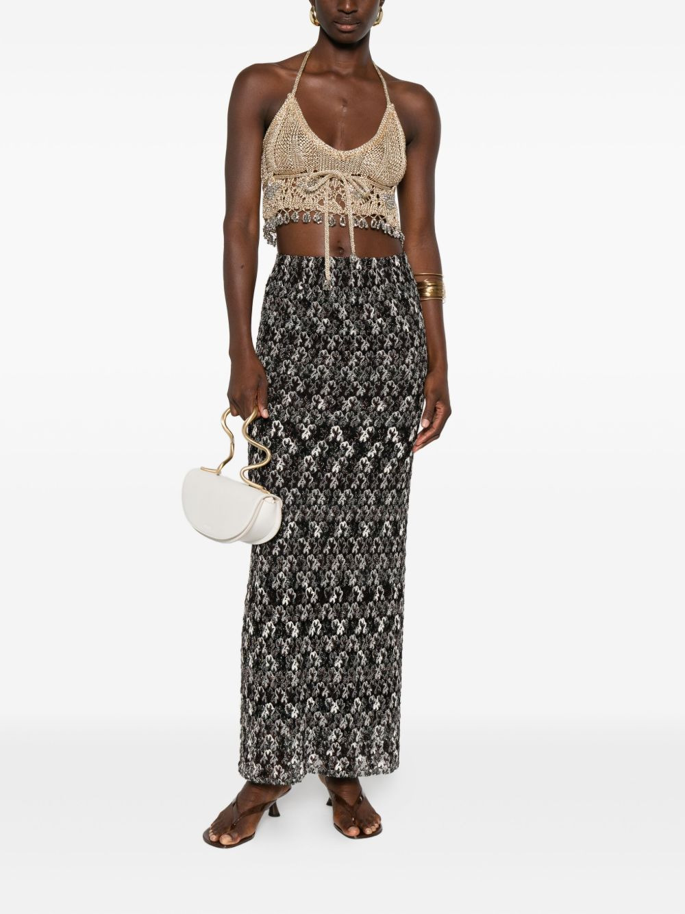 geometric-pattern skirt - 2