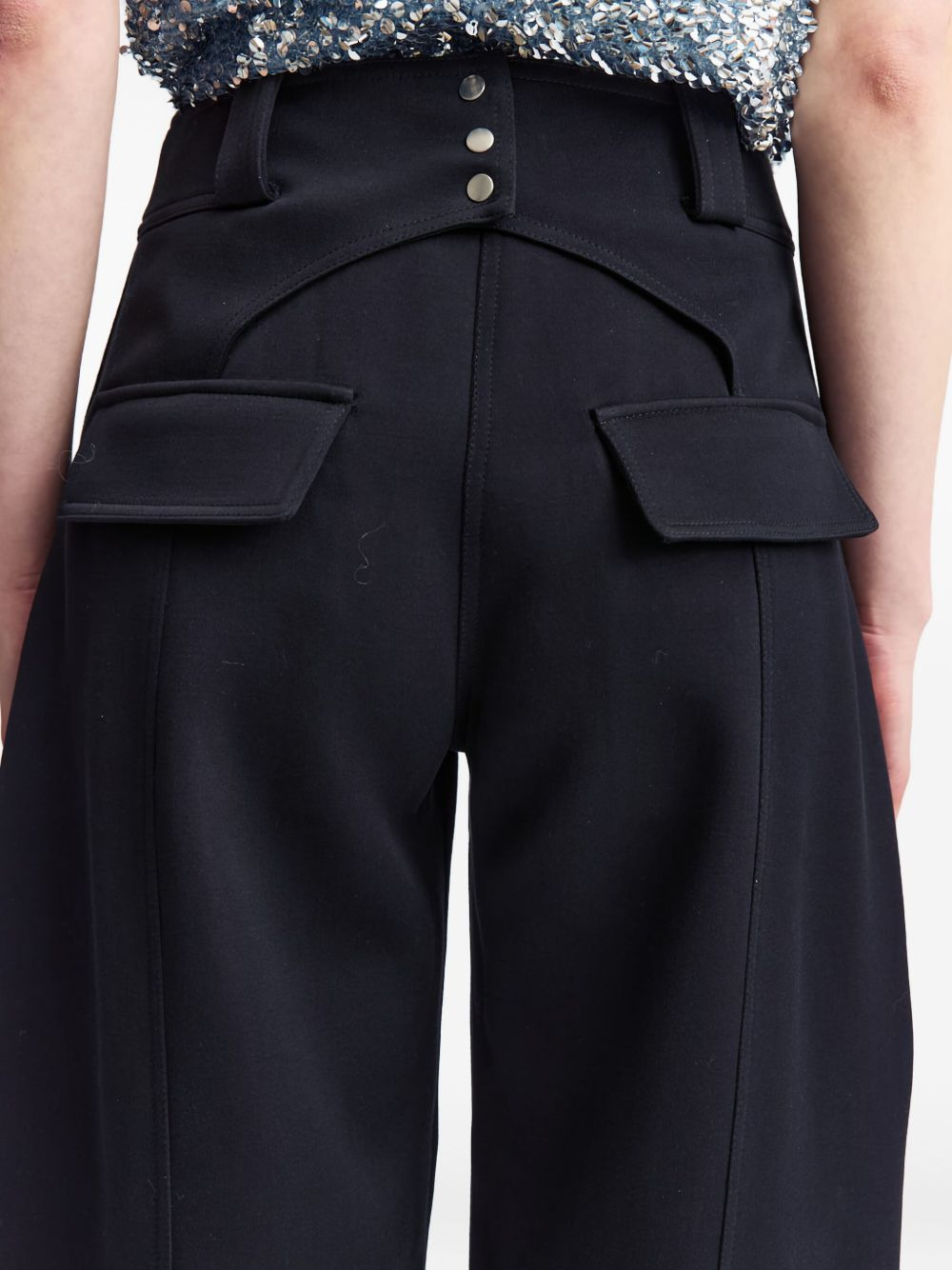 Pola piped-seam pocket tapered trousers - 5