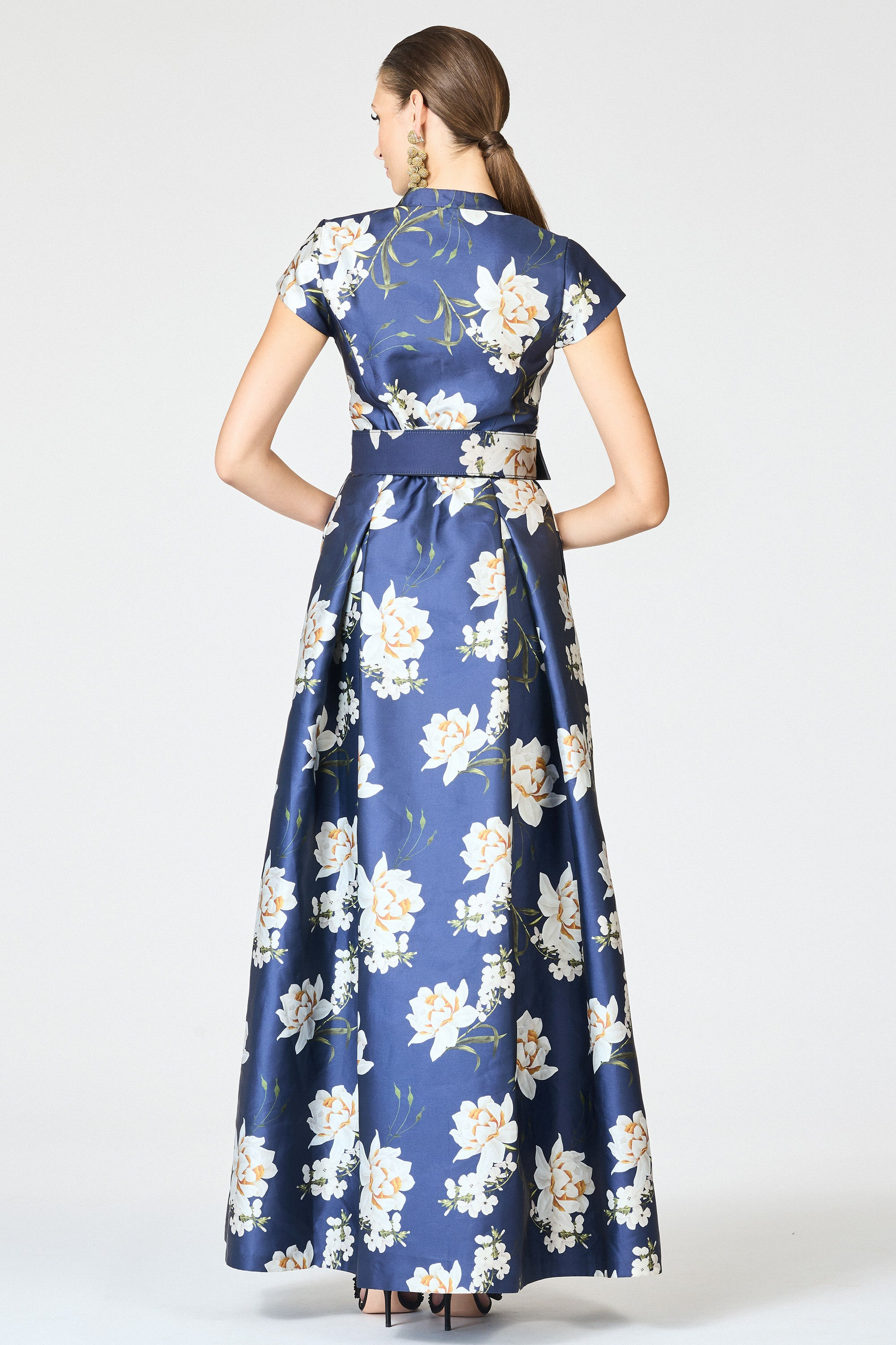 EMBELLISHED MARTA GOWN - NAVY NARCISSUS - 4
