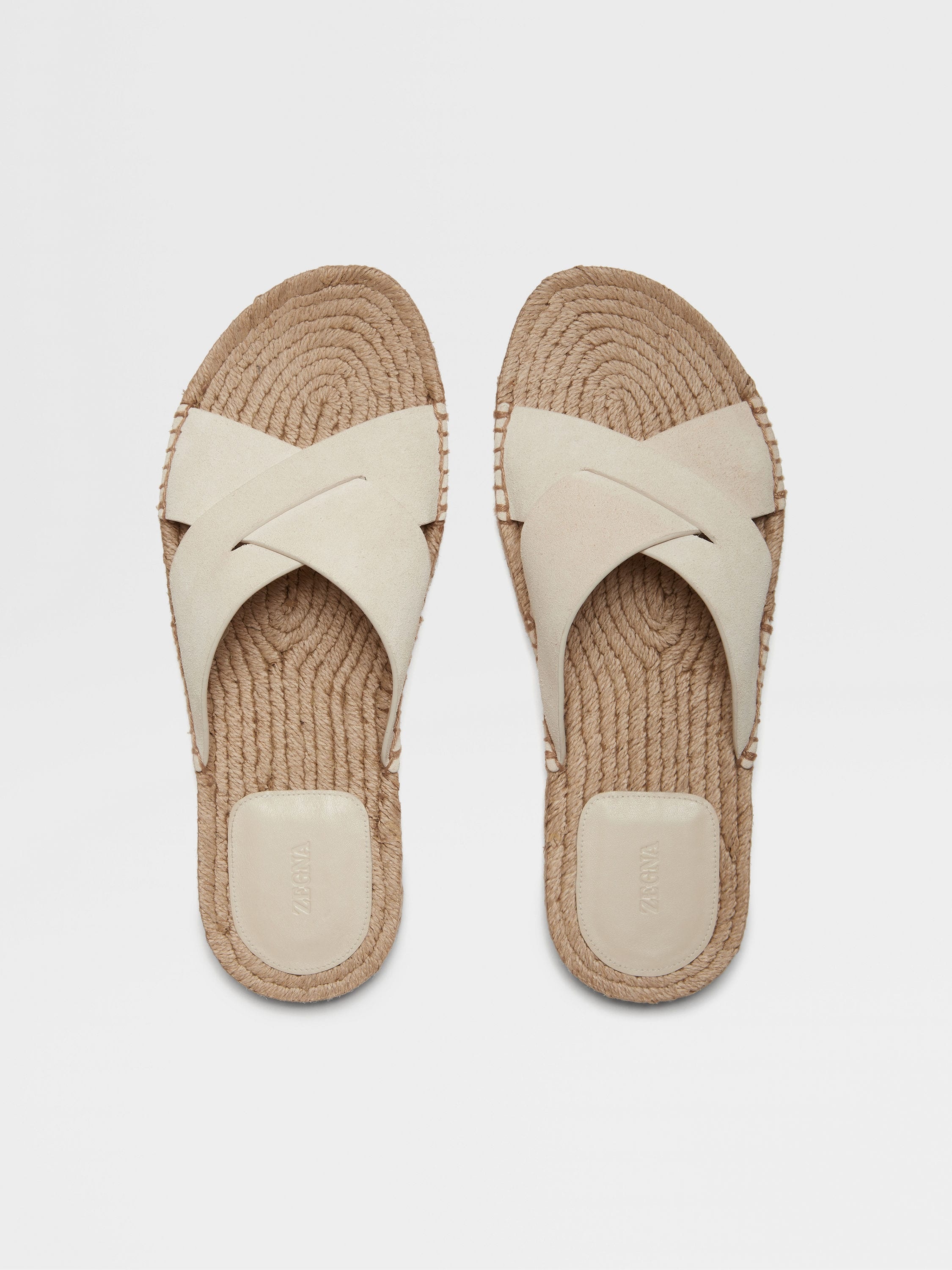 OFF WHITE SUEDE ESPADRILLE SANDALS - 5