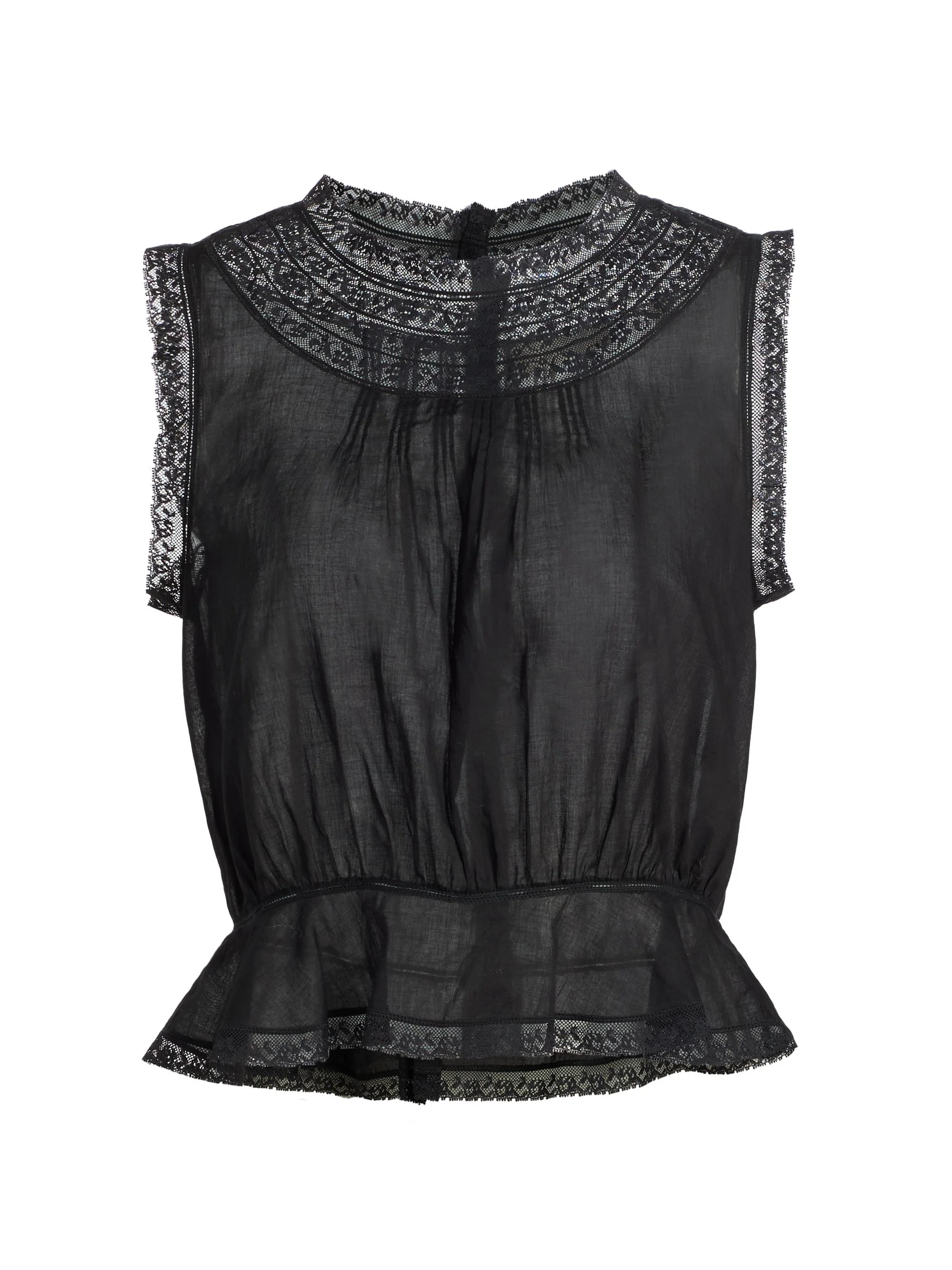 Women's Lilibet Cotton Top - Black - 1