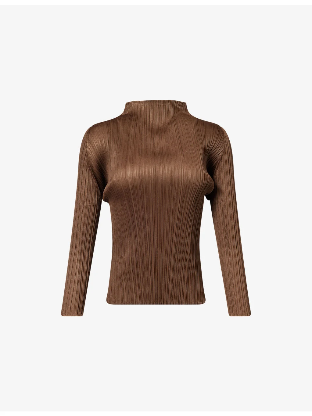 Mock-Neck Long-Sleeve Knit Top - 1