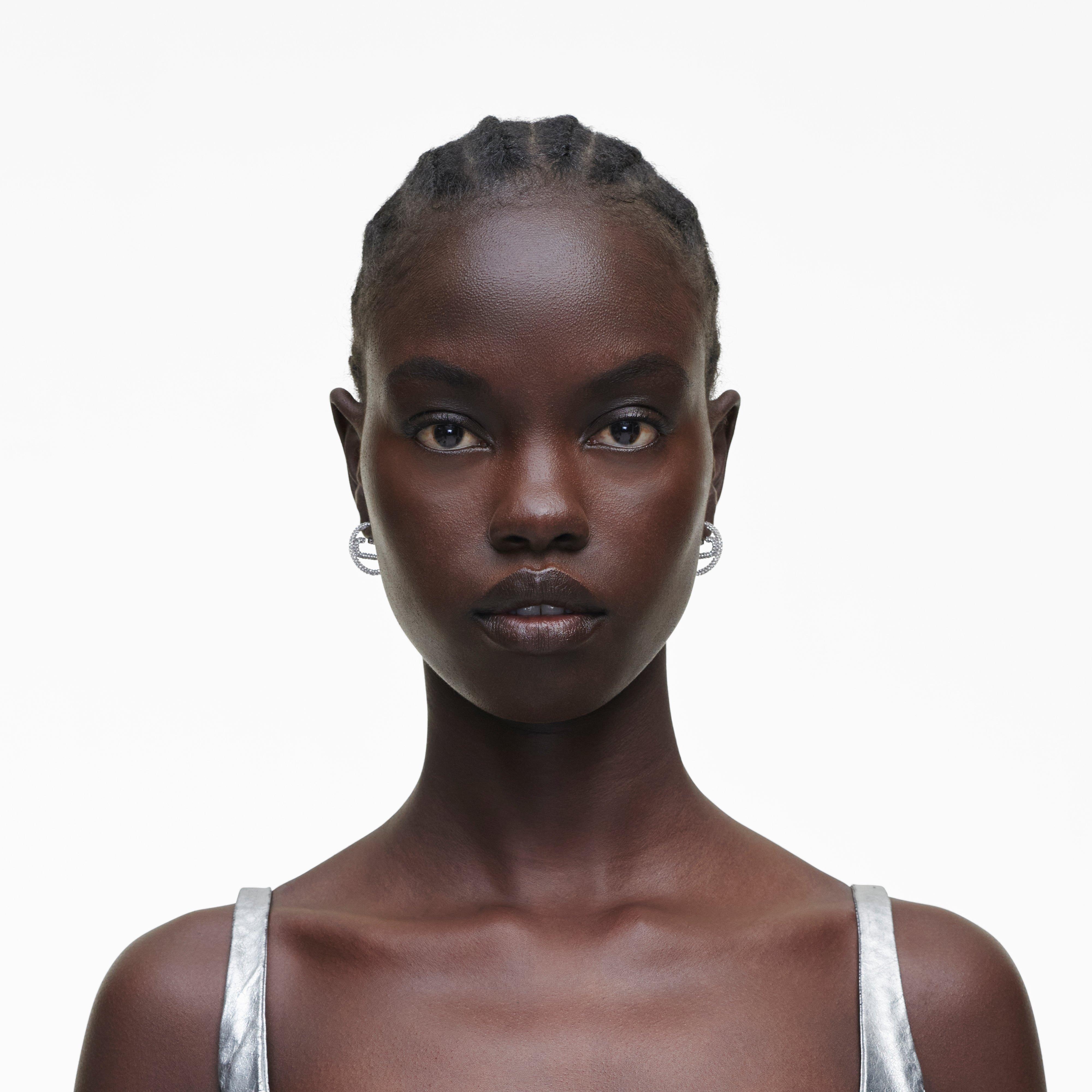 THE J MARC SMALL PAVE HOOPS - 5