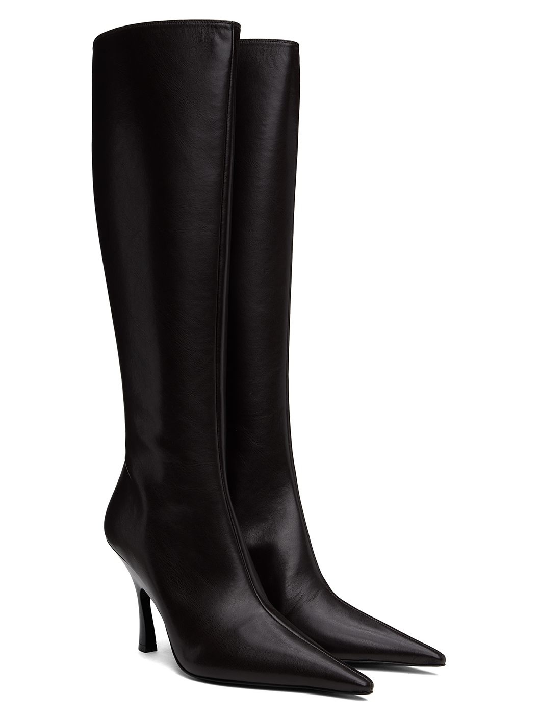 Brown Elsa Knee-High Heeled Tall Boots - 4