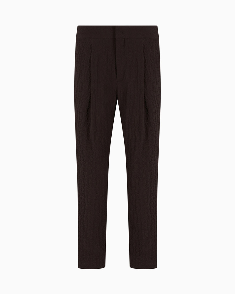 SINGLE-PLEAT STRETCH-WOOL TROUSERS - 1
