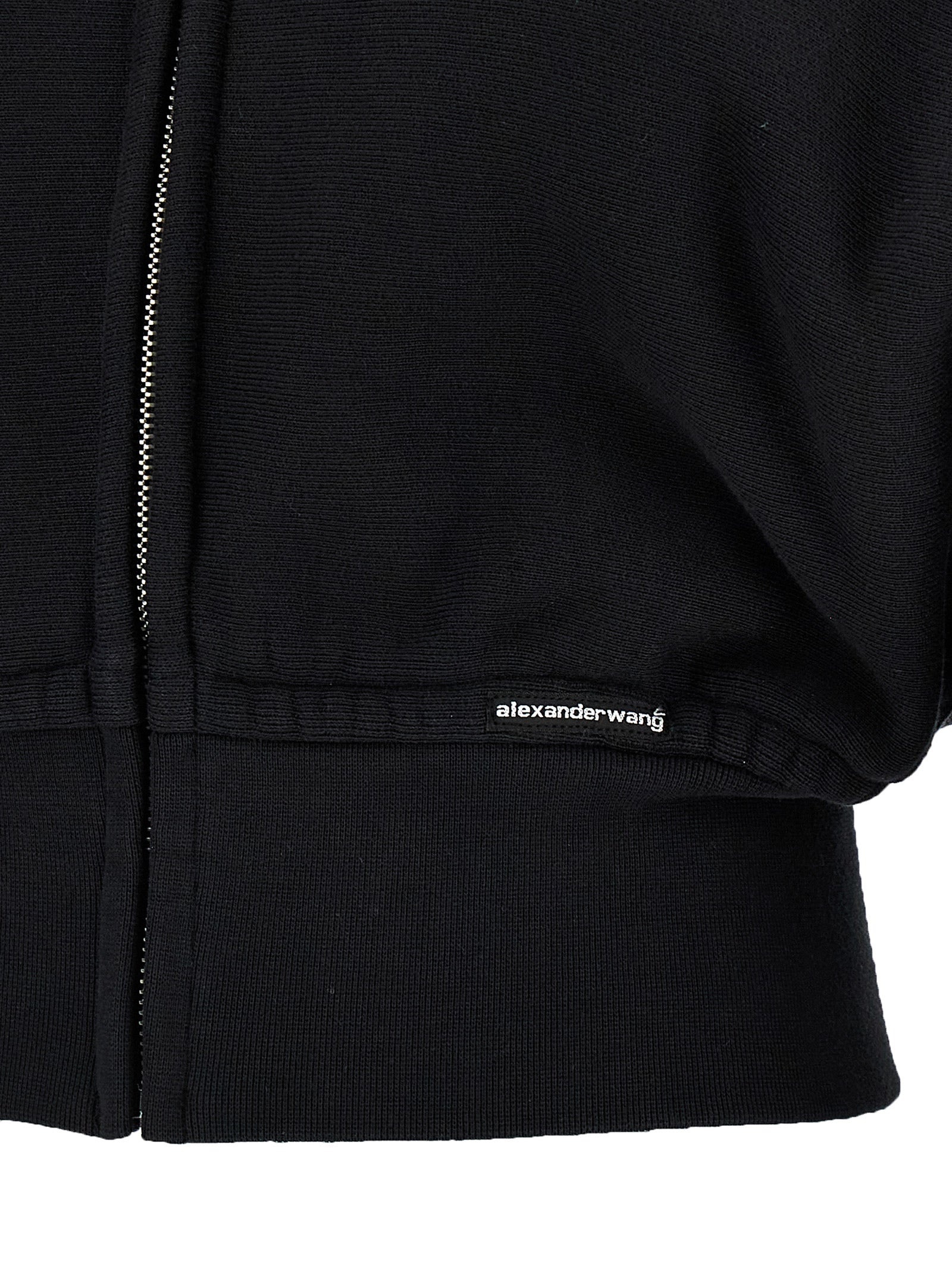 Cropped Hoodie Sweatshirt Black - 4
