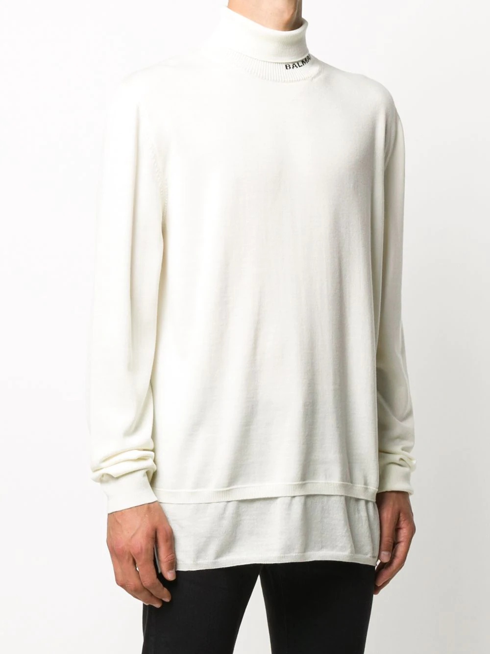 roll-neck logo jumper - 3