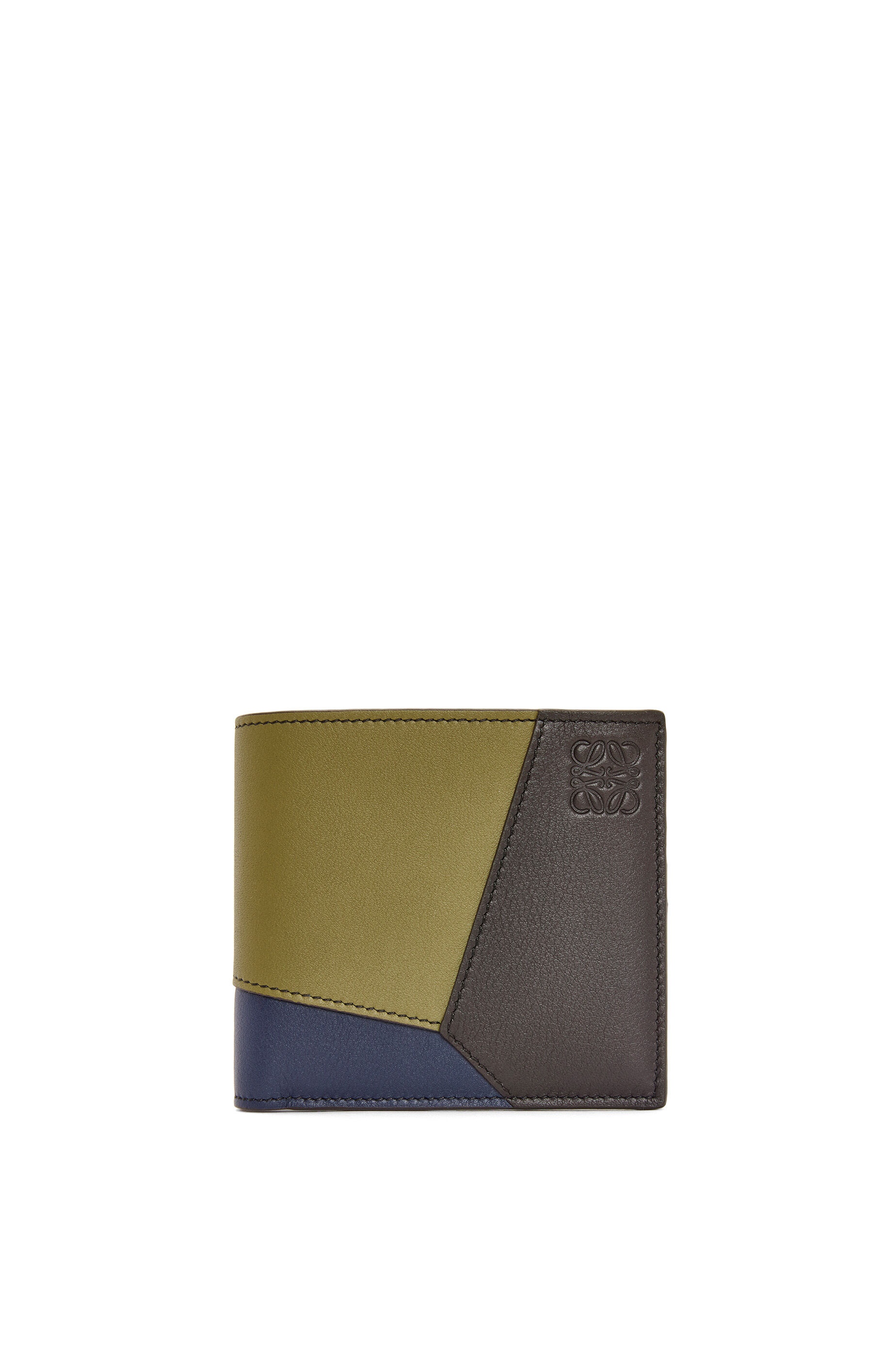 Puzzle bifold wallet in classic calfskin - 1