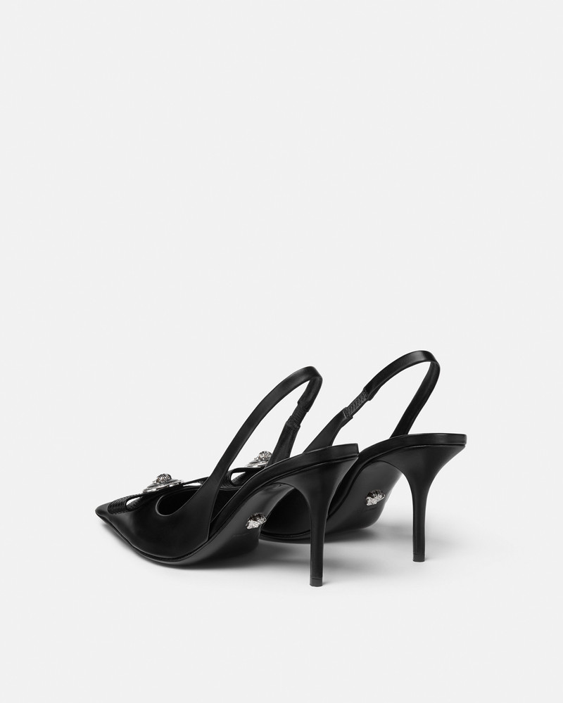 Gianni Ribbon Leather Slingbacks 85 mm 3