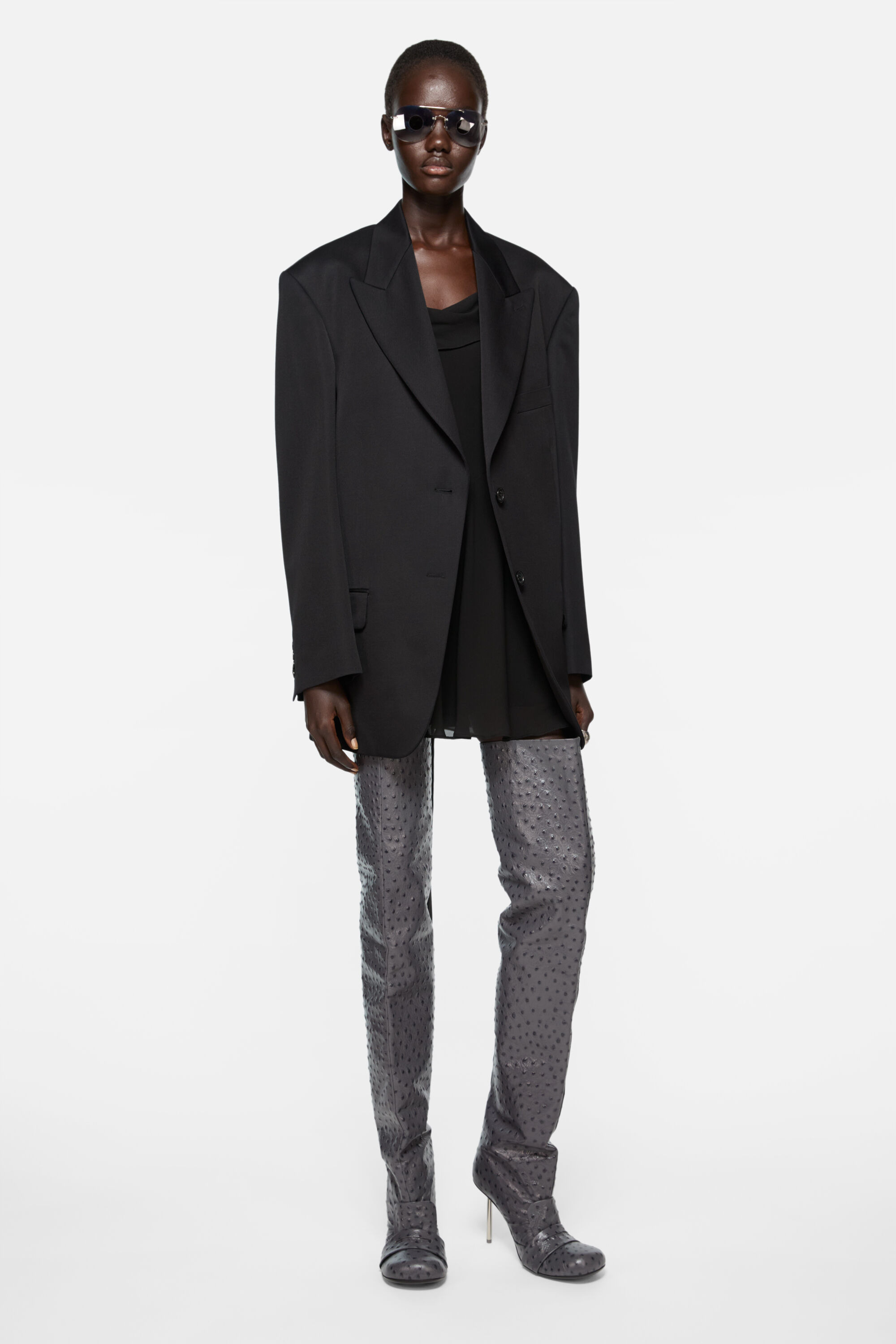 Single-breasted suit jacket - Black - 2