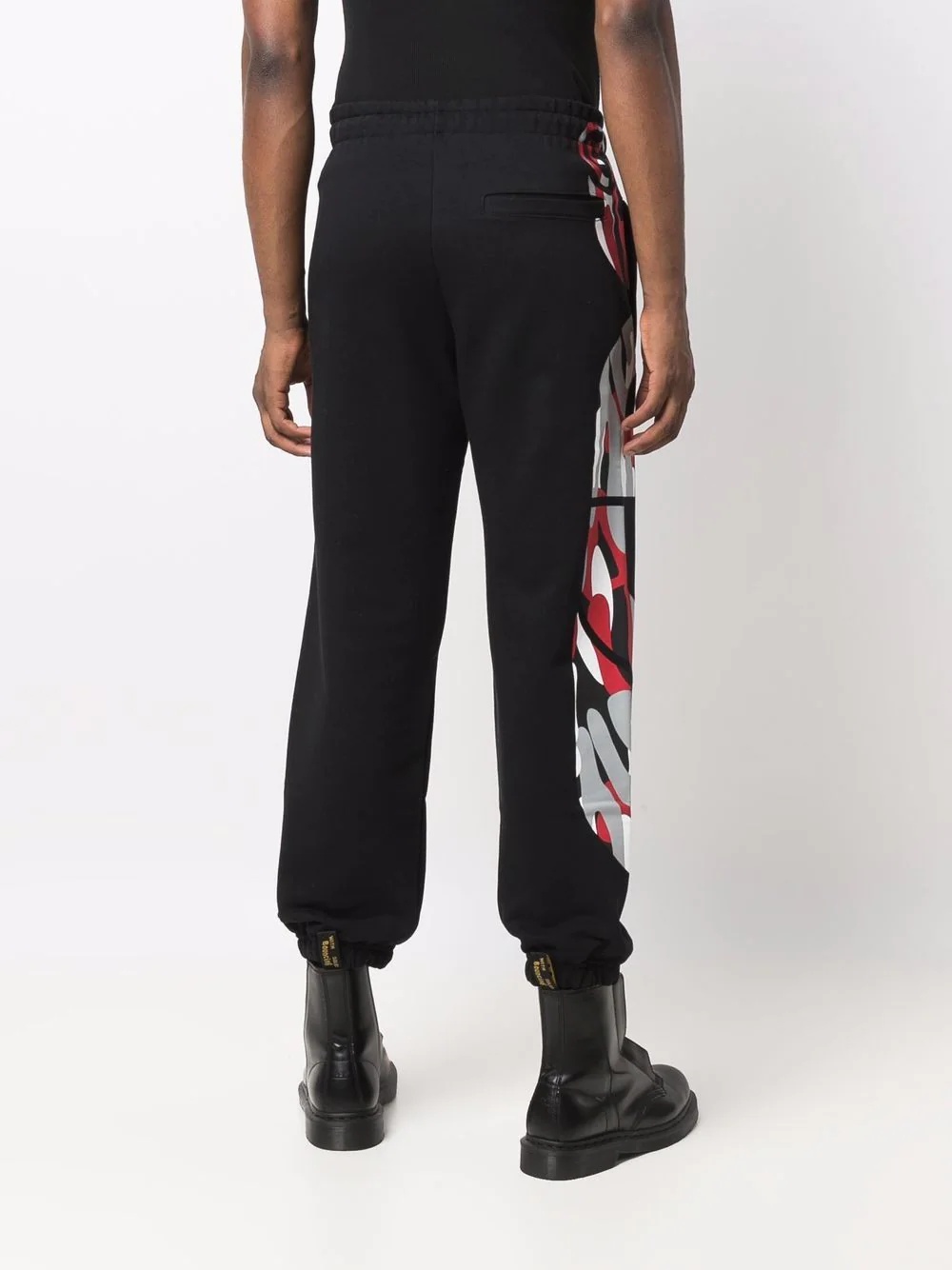 logo-print cotton track pants - 4