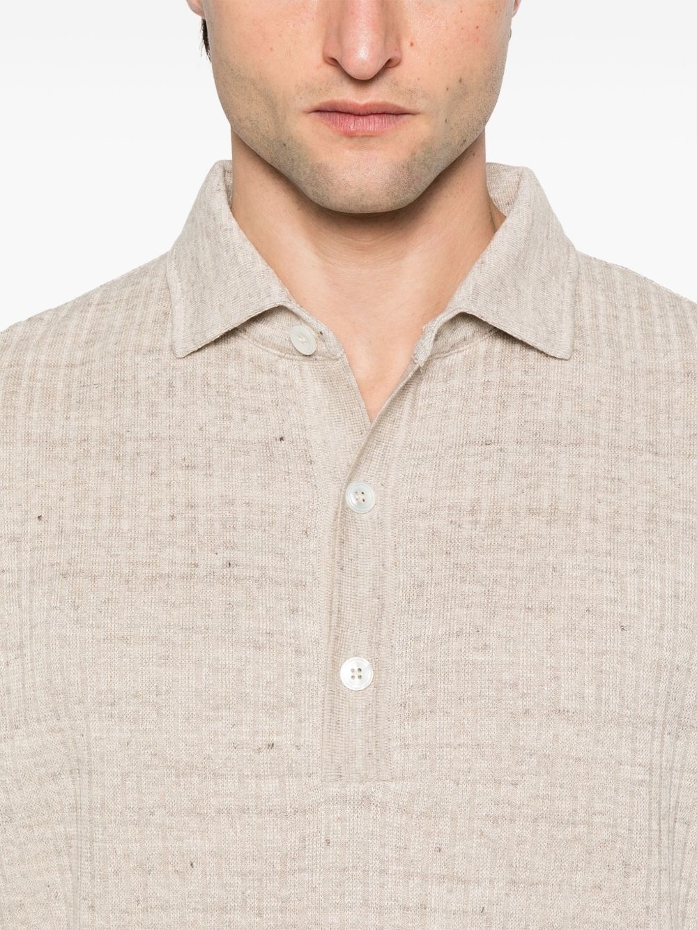 mélange polo shirt - 4
