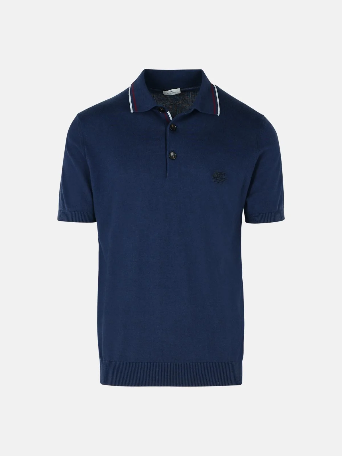 NAVY COTTON POLO SHIRT - 1