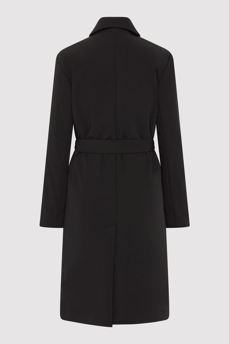 ST. AGNI Padded Car Coat - Black outlook