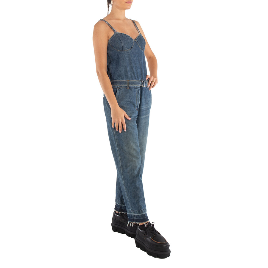 Sacai Ladies Blue Denim Jumpsuit, Brand Size 2 (Medium) - 5