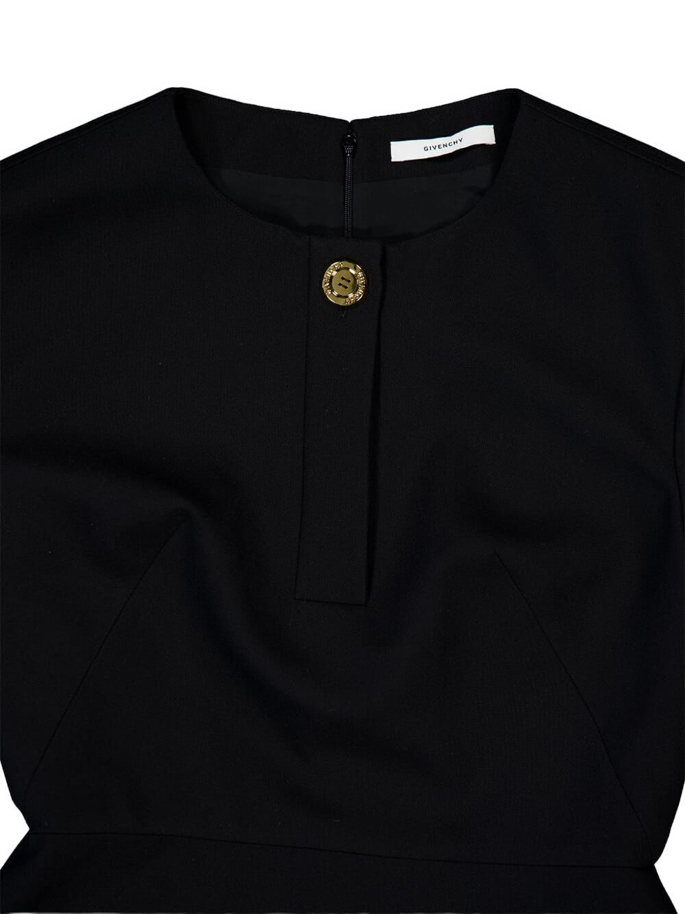 button-fastening pocket mini dress - 3