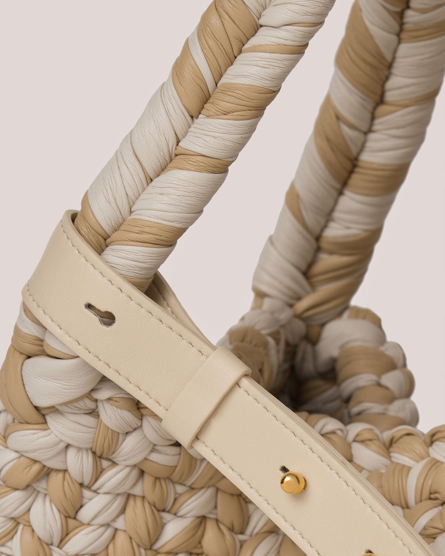 THE BUSKET - Woven melange bag - Creme - 3