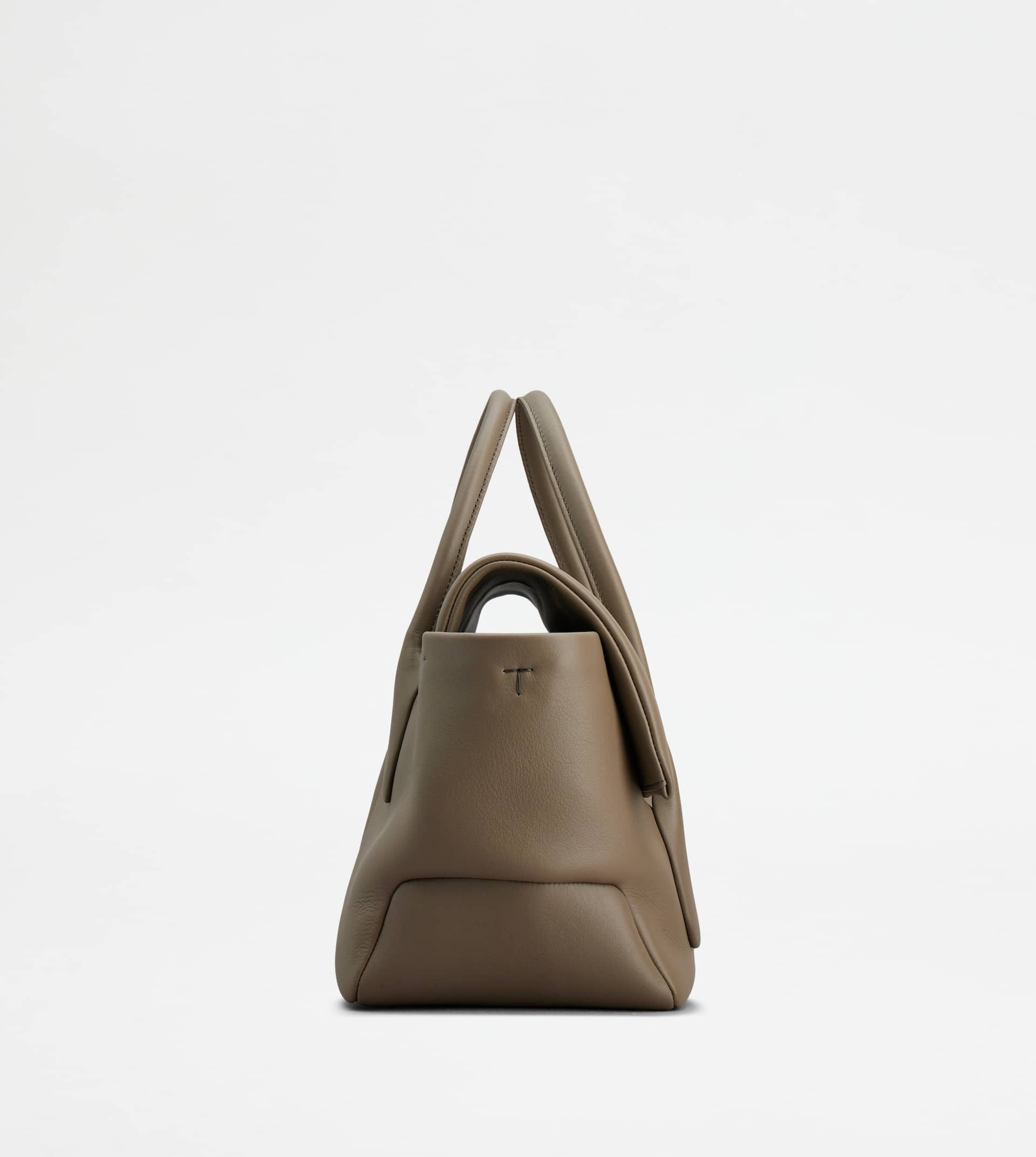 TOD'S DI BAG REVERSE IN LEATHER SMALL - BROWN - 4