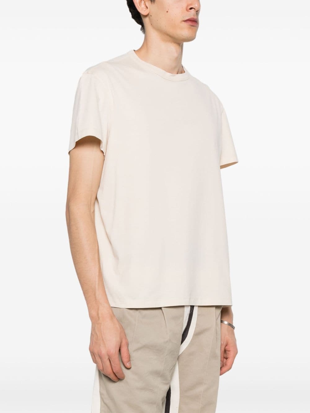 logo-embroidered cotton T-shirt - 3
