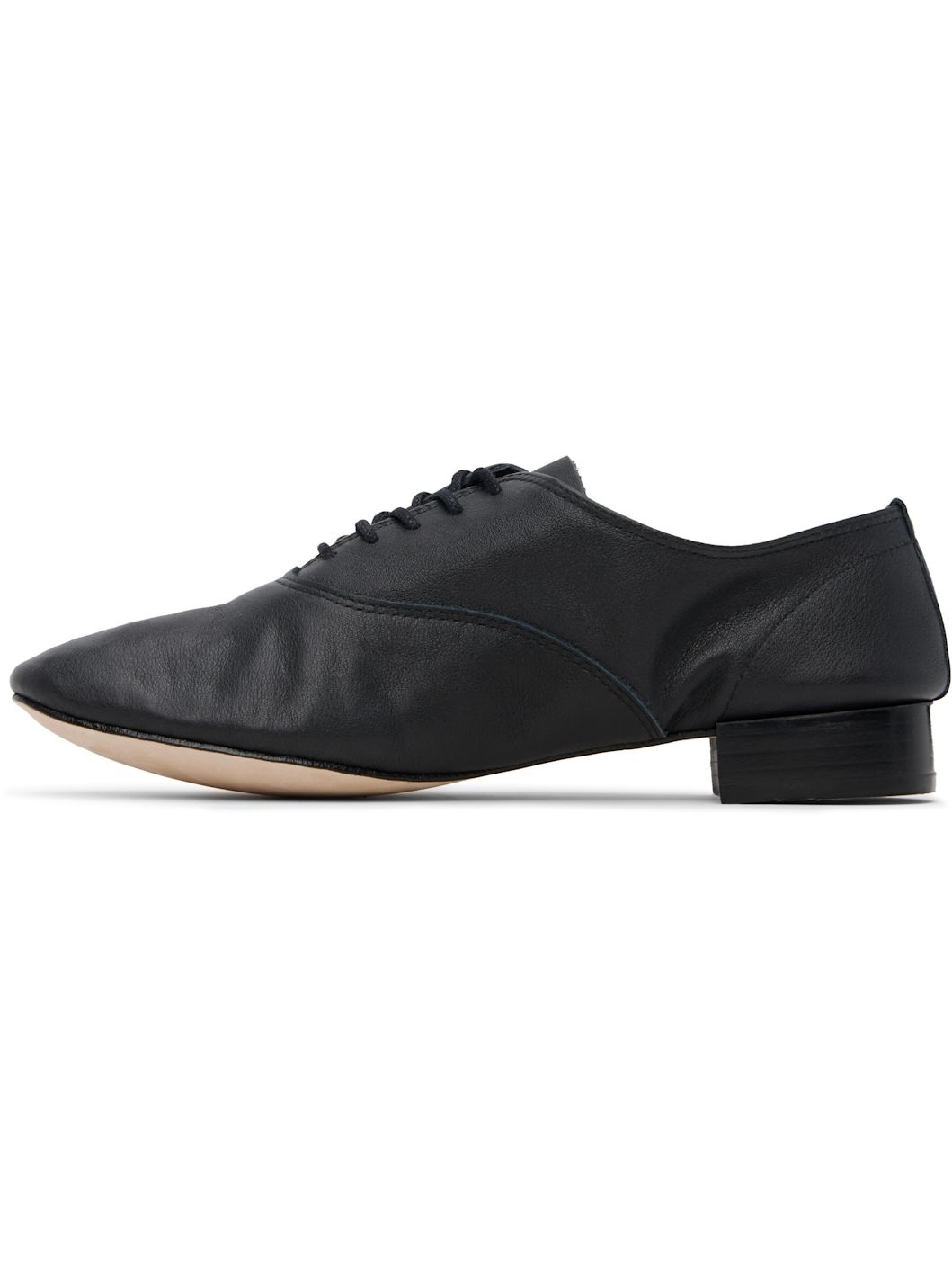 Black Zizi Calf Leather Oxfords - 3