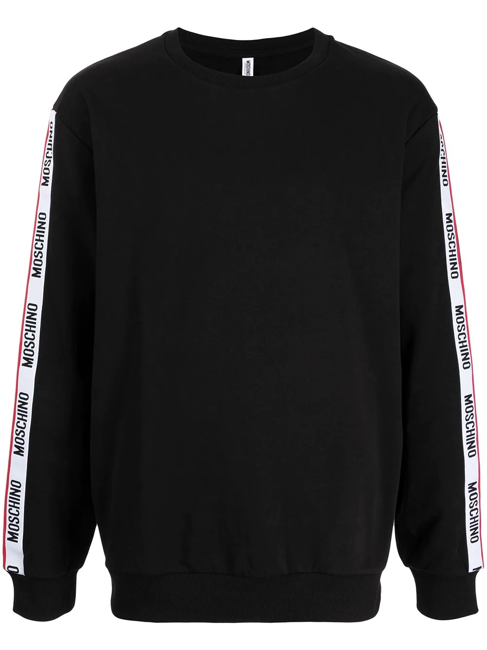 logo-tape cotton sweatshirt - 1