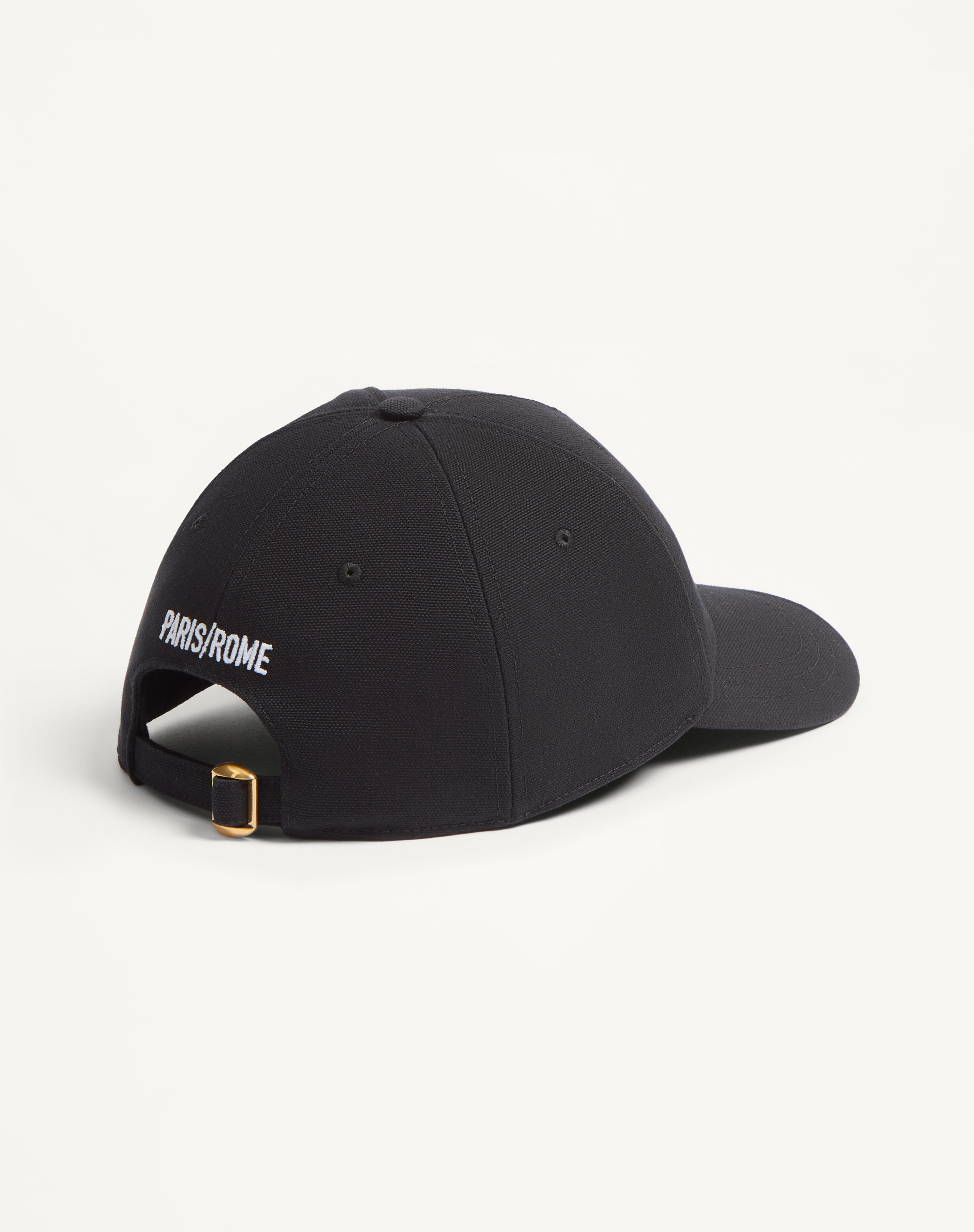 CHEZ VALENTINO COTTON BASEBALL CAP WITH EMBROIDERY - 3