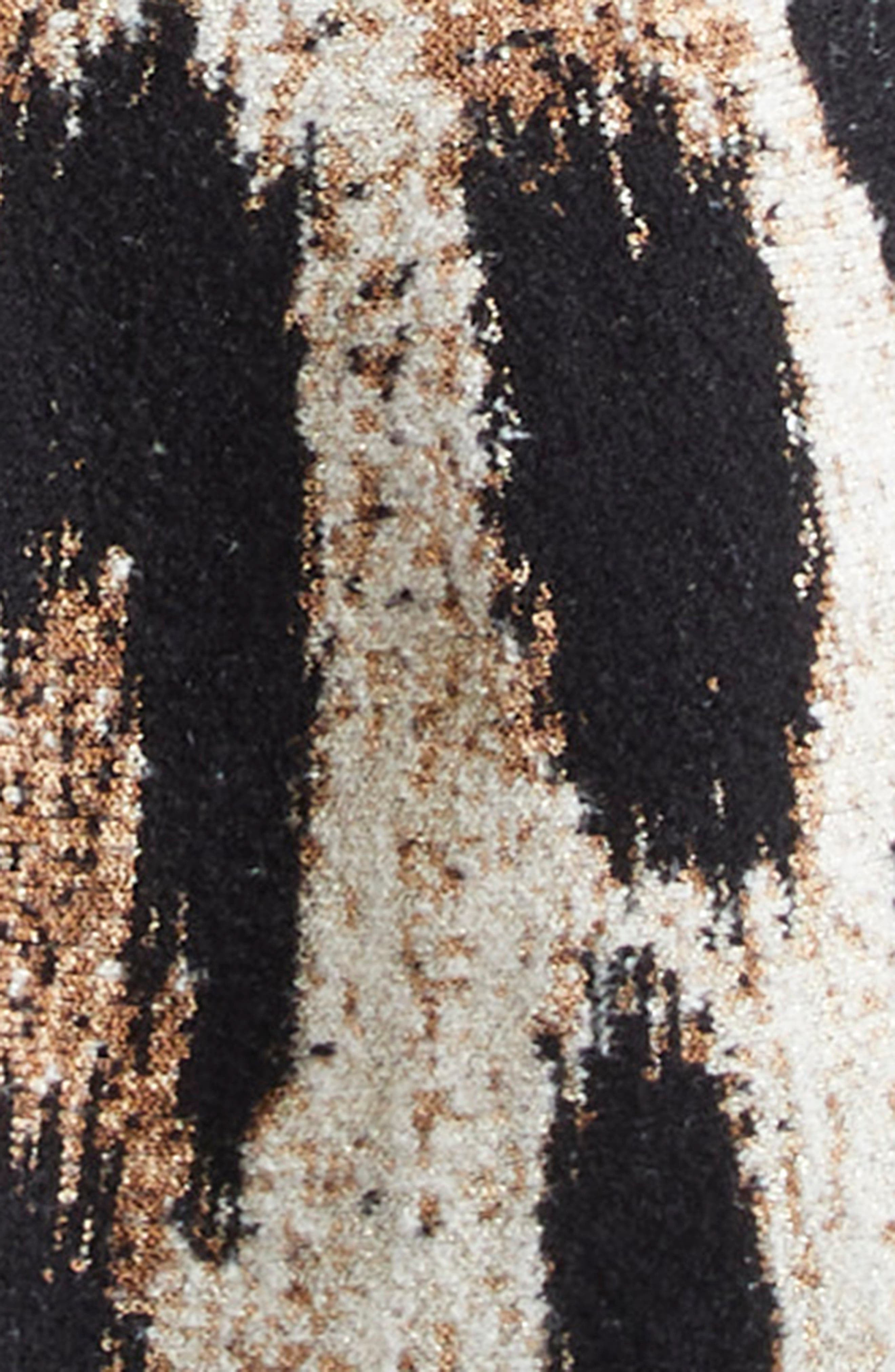 Balmain Leopard Jacquard Fit & Flare Minidress in Black/Ecru/Brown at Nordstrom - 6