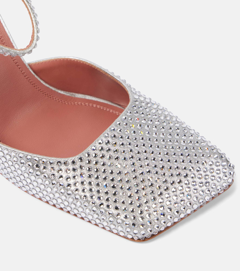Charlotte crystal-embellished satin pumps 5