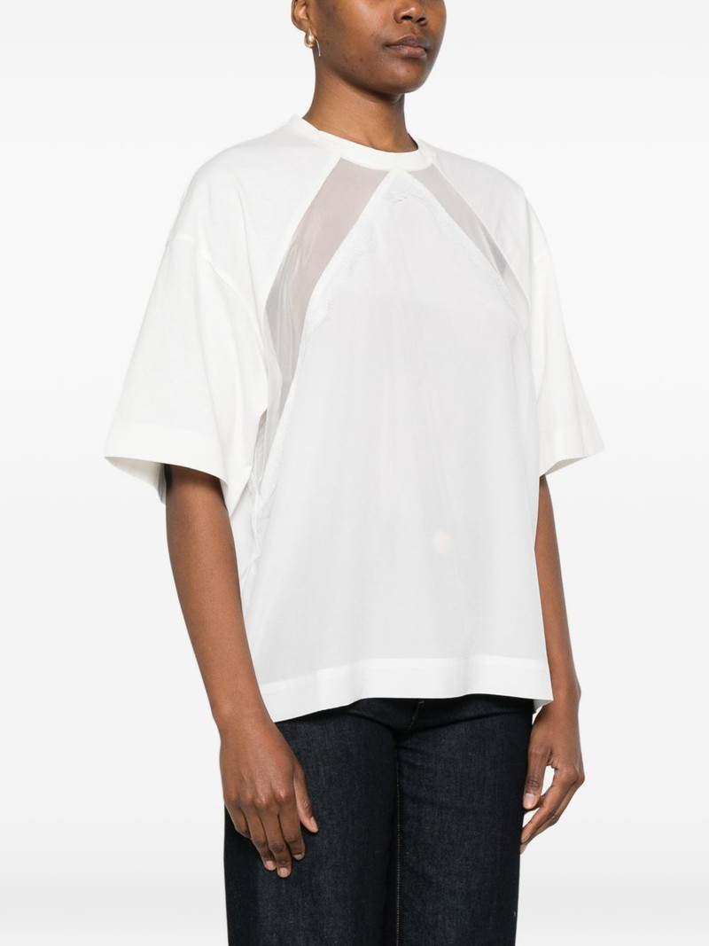 lace panel T-shirt 3