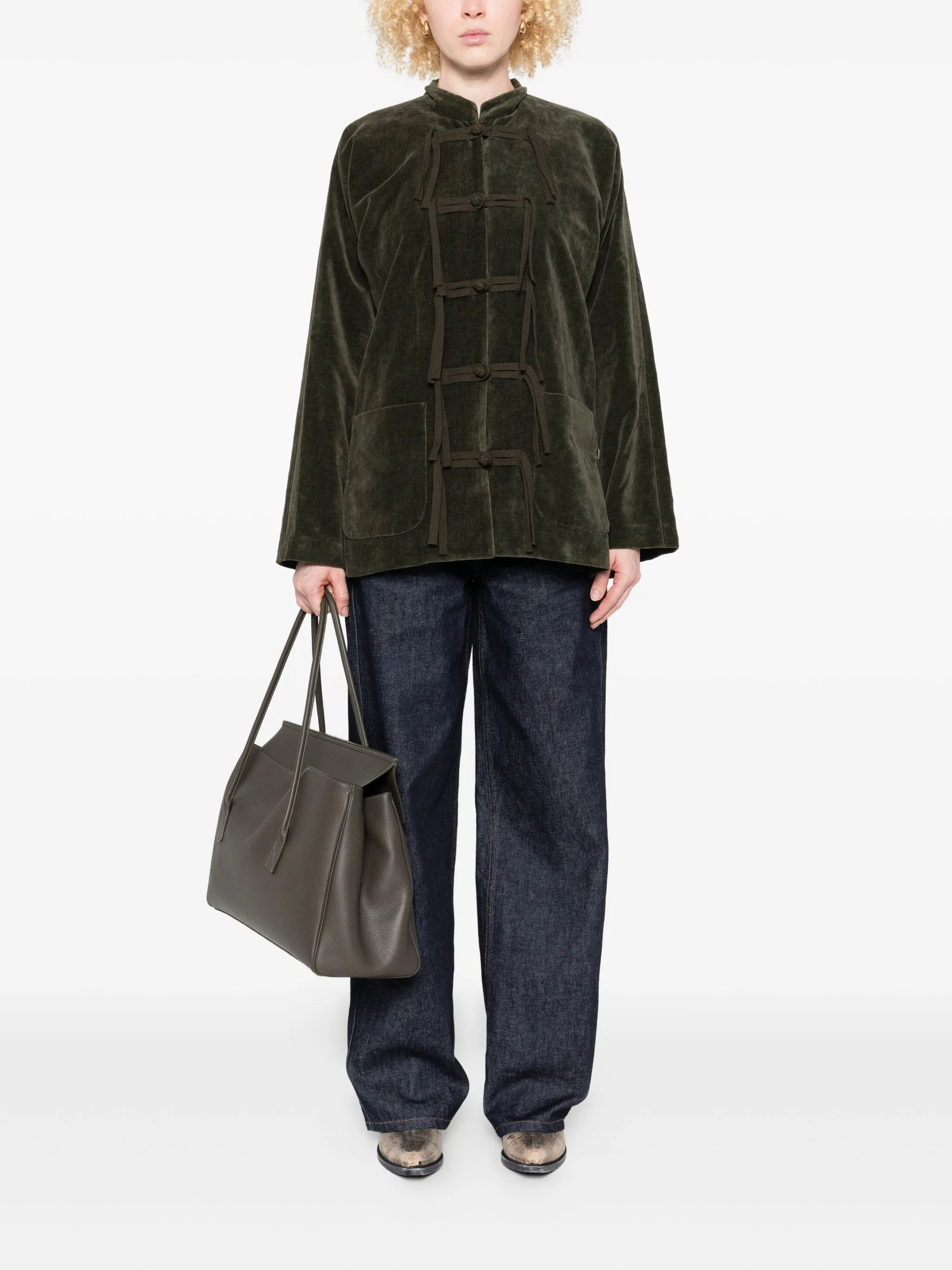 Uma Wang Knotted Velvet Jacket - 3