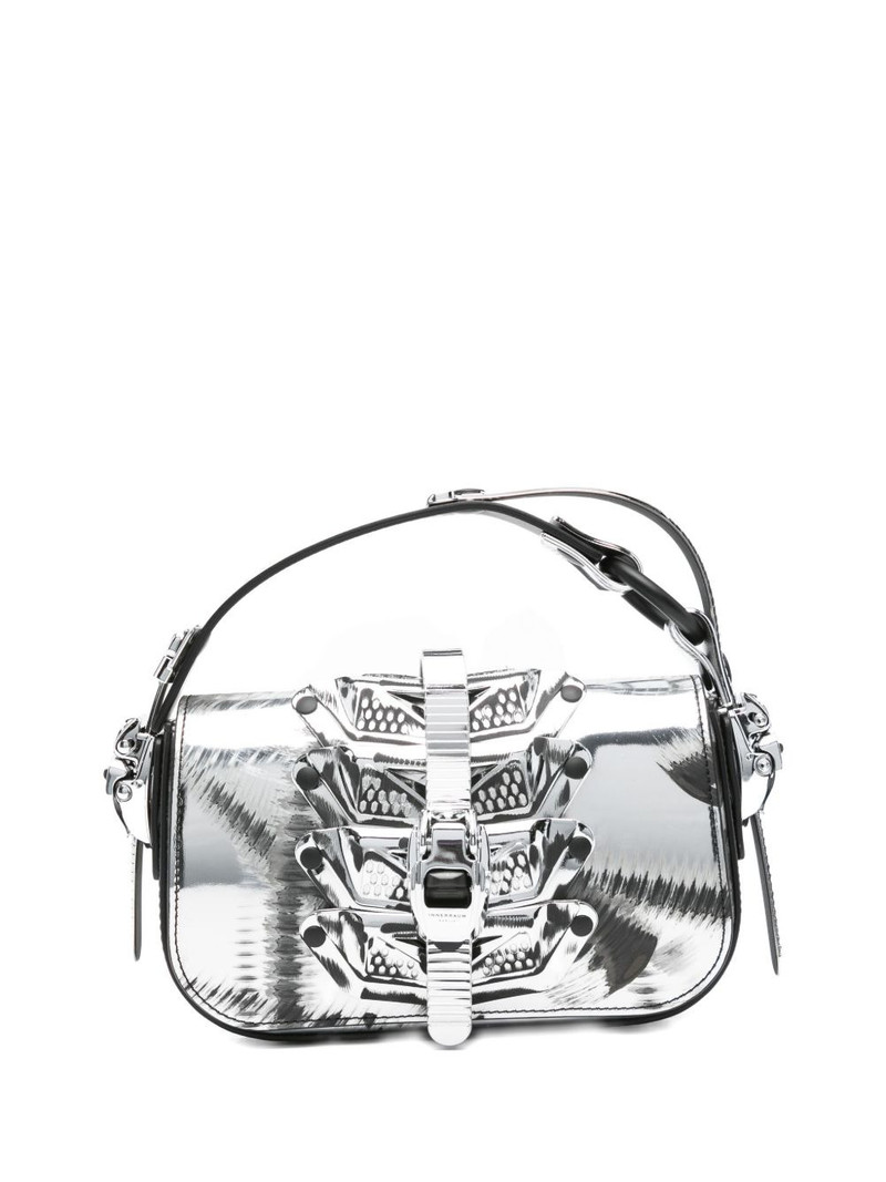 metallic-buckle patterned tote bag 1