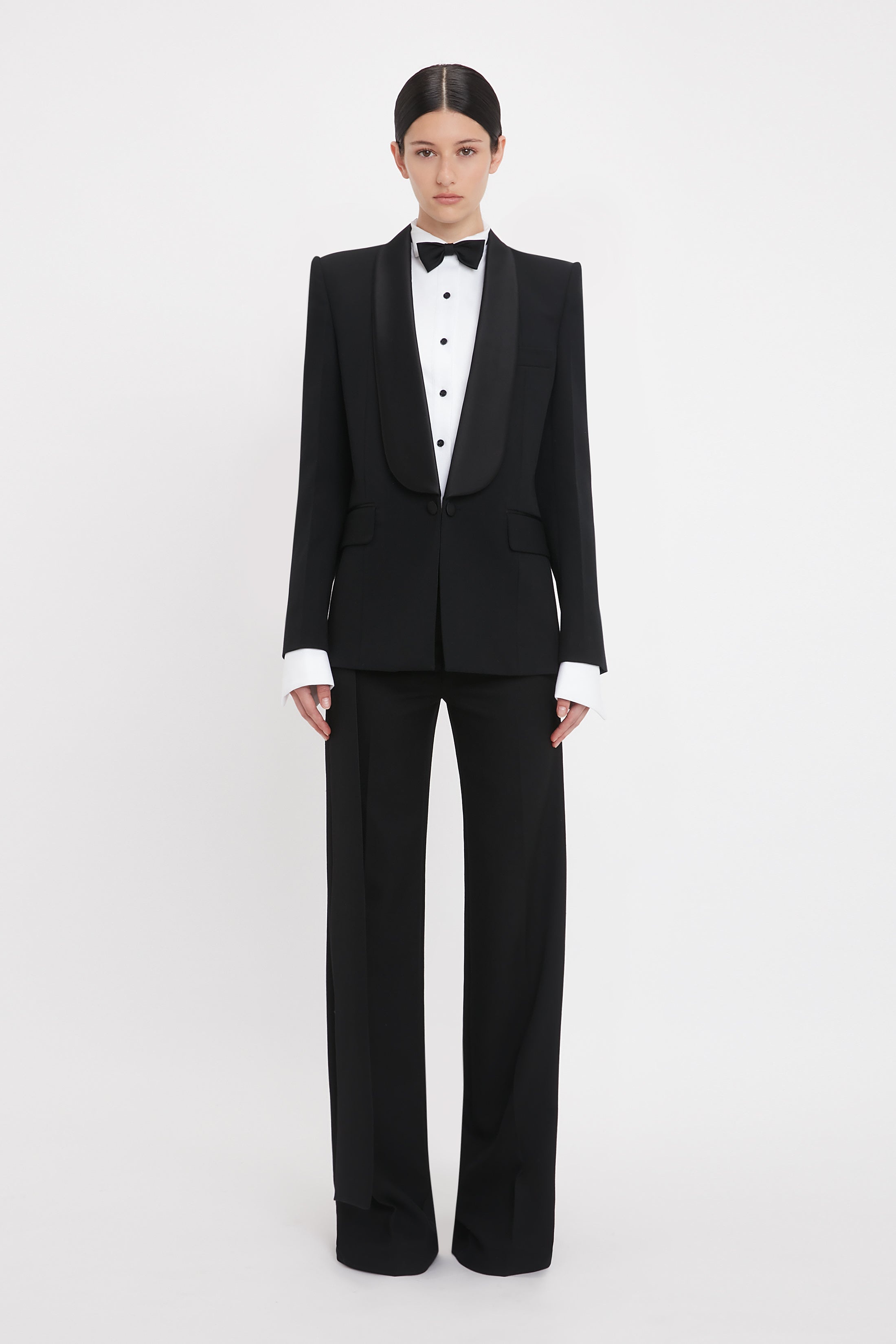 Tuxedo Bib In White - 2