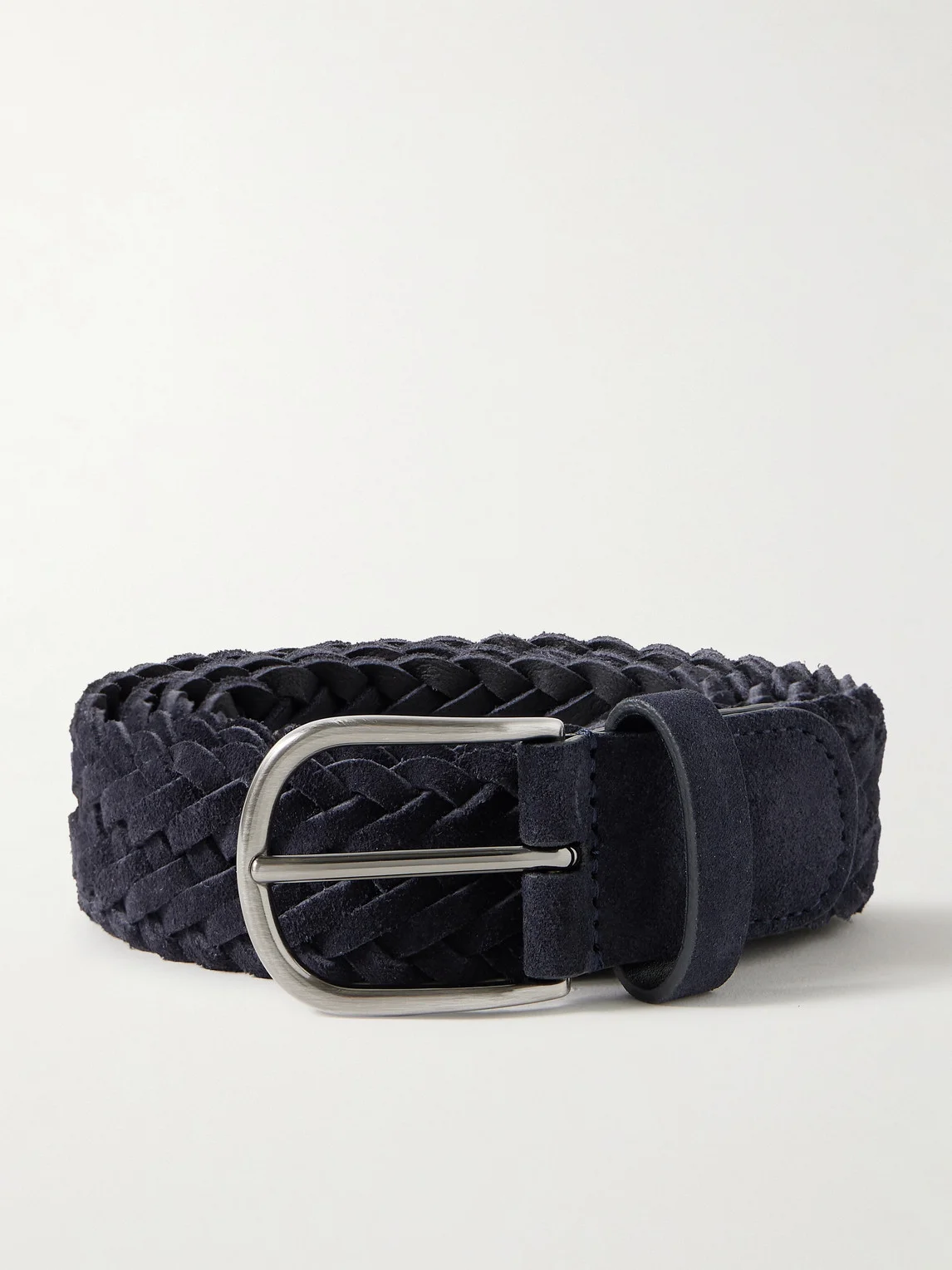 3.5cm Woven Suede Belt - 1