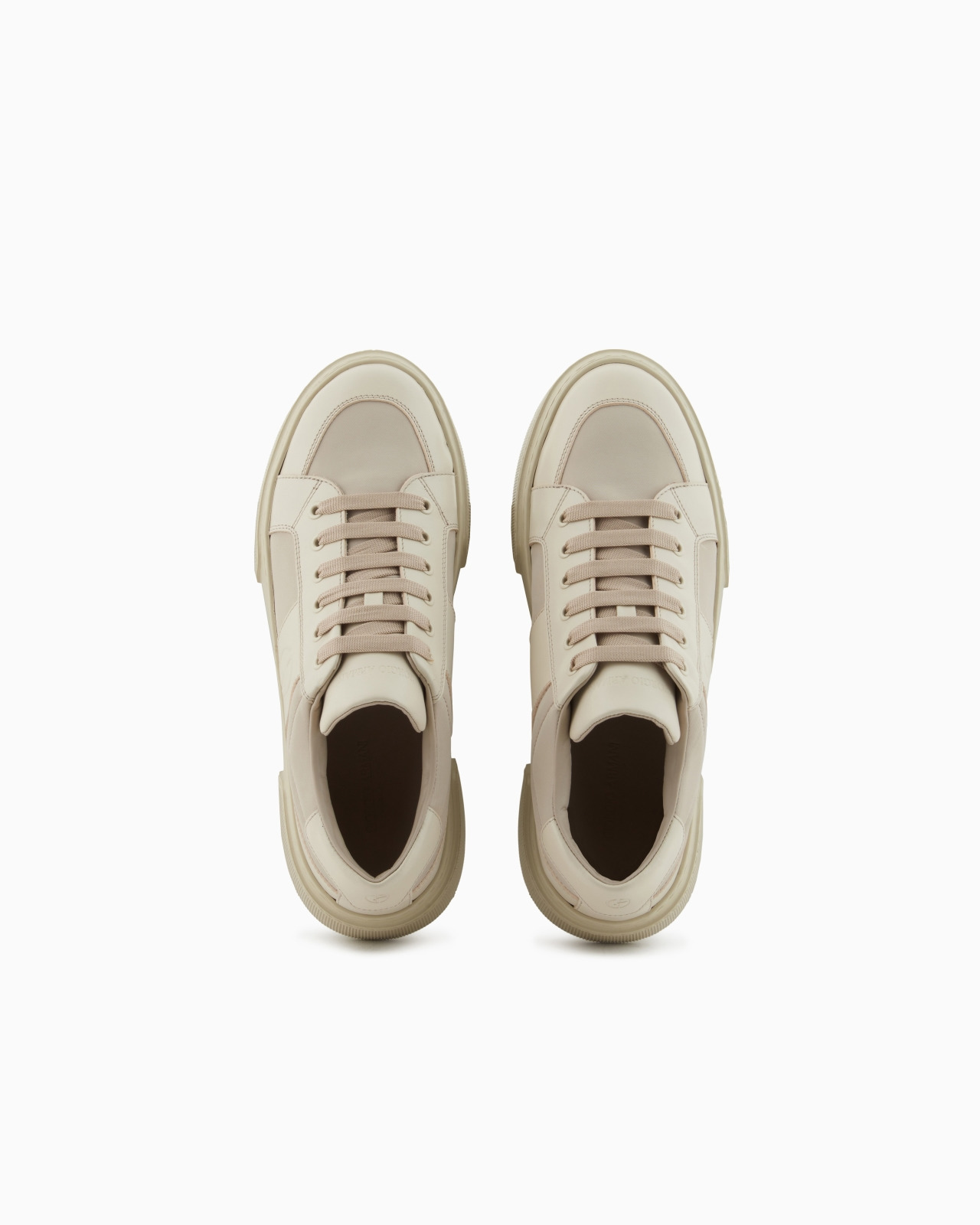 LEATHER AND FABRIC SNEAKERS - 3