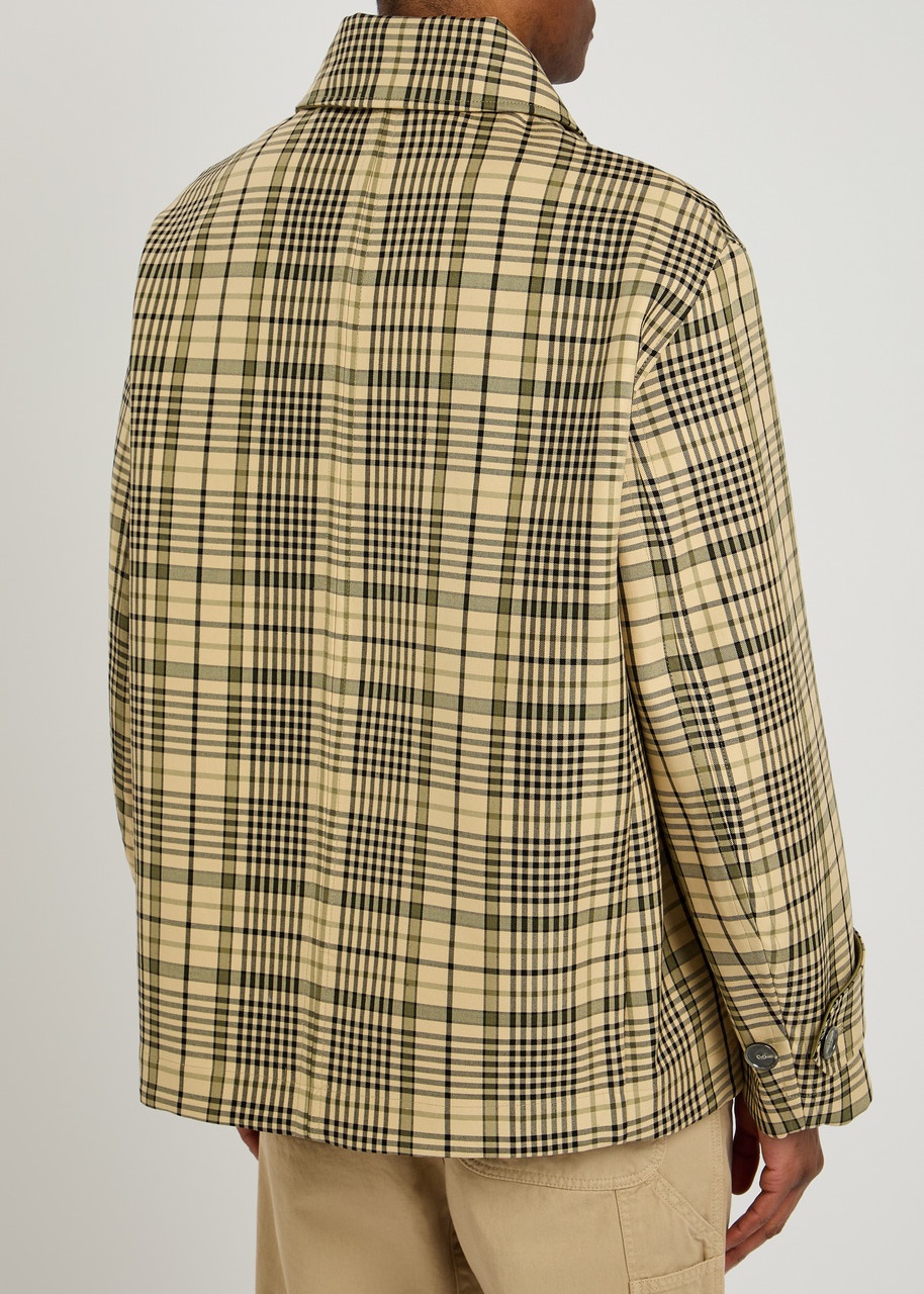 Ami Paris Plaid-print Canvas Jacket - 3