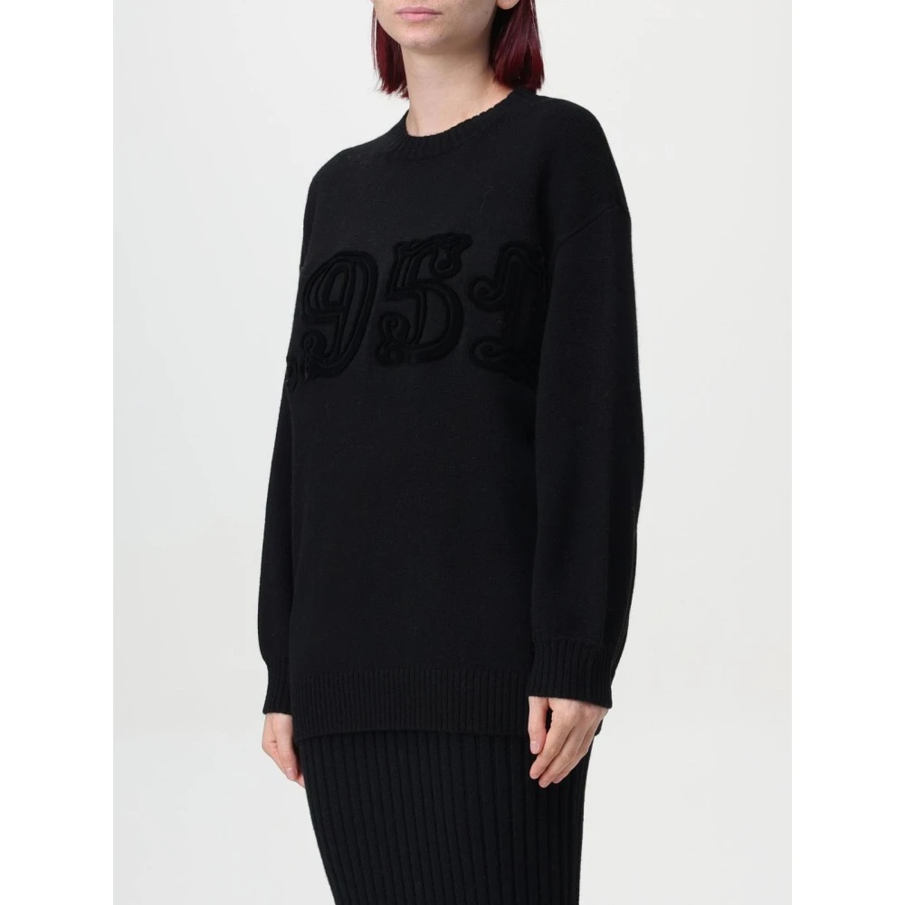 BLACK CASHMERE SWEATER APPLIQUE - 4
