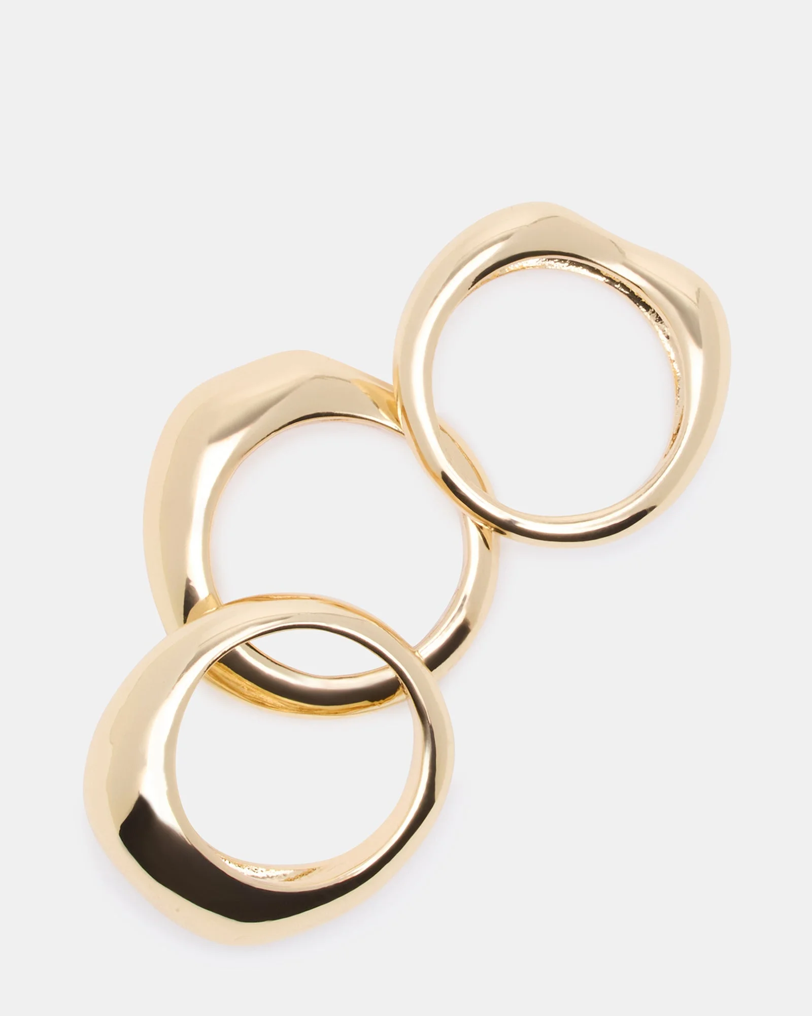 WAVY STACKABLE RINGS GOLD - 1