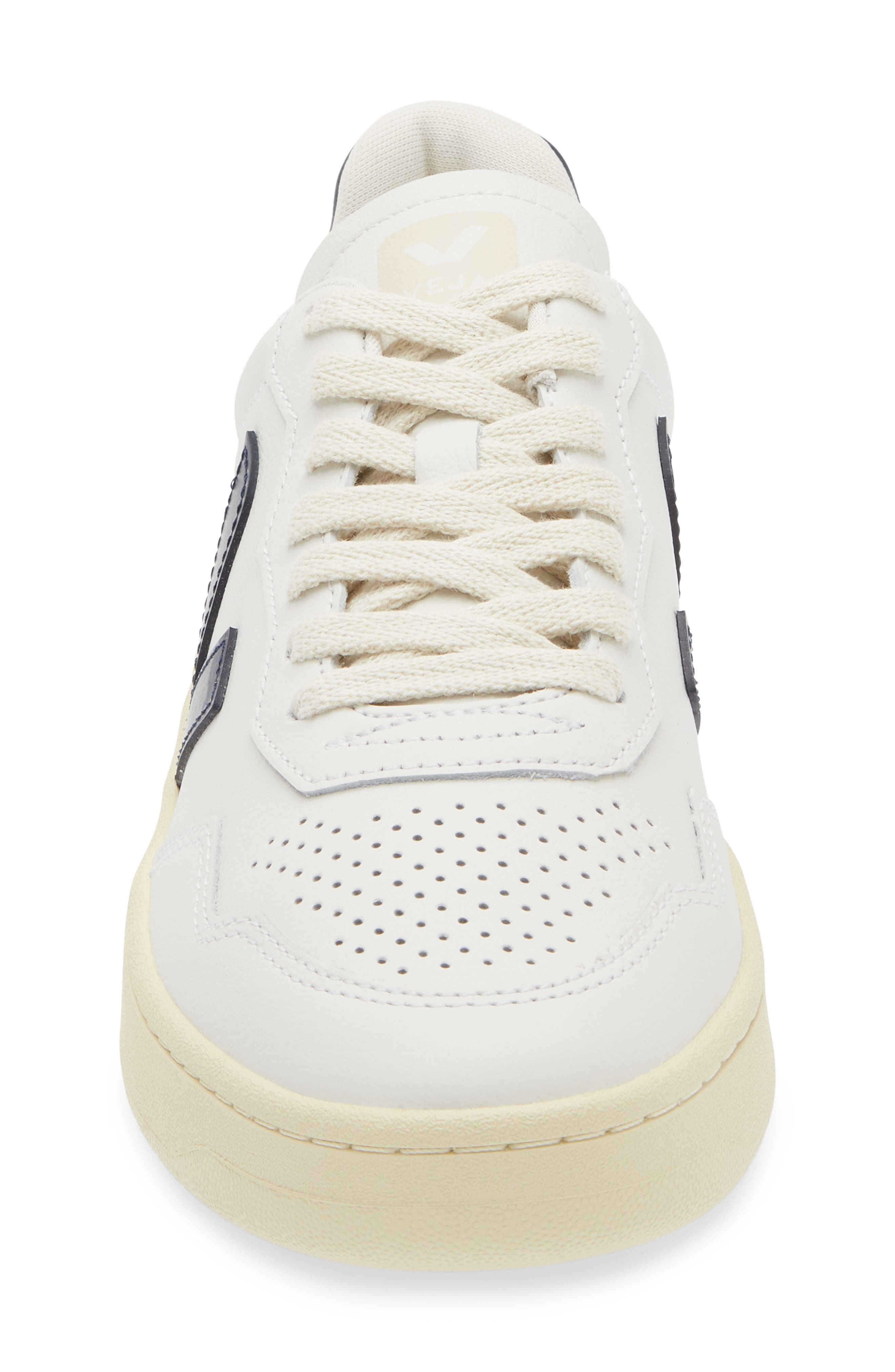 Veja V-90 Leather Sneaker in Extra White Nautico at Nordstrom - 4