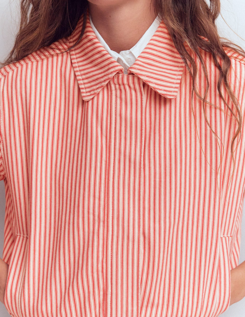 Harrington Jacket-Red Tram Stripe 3