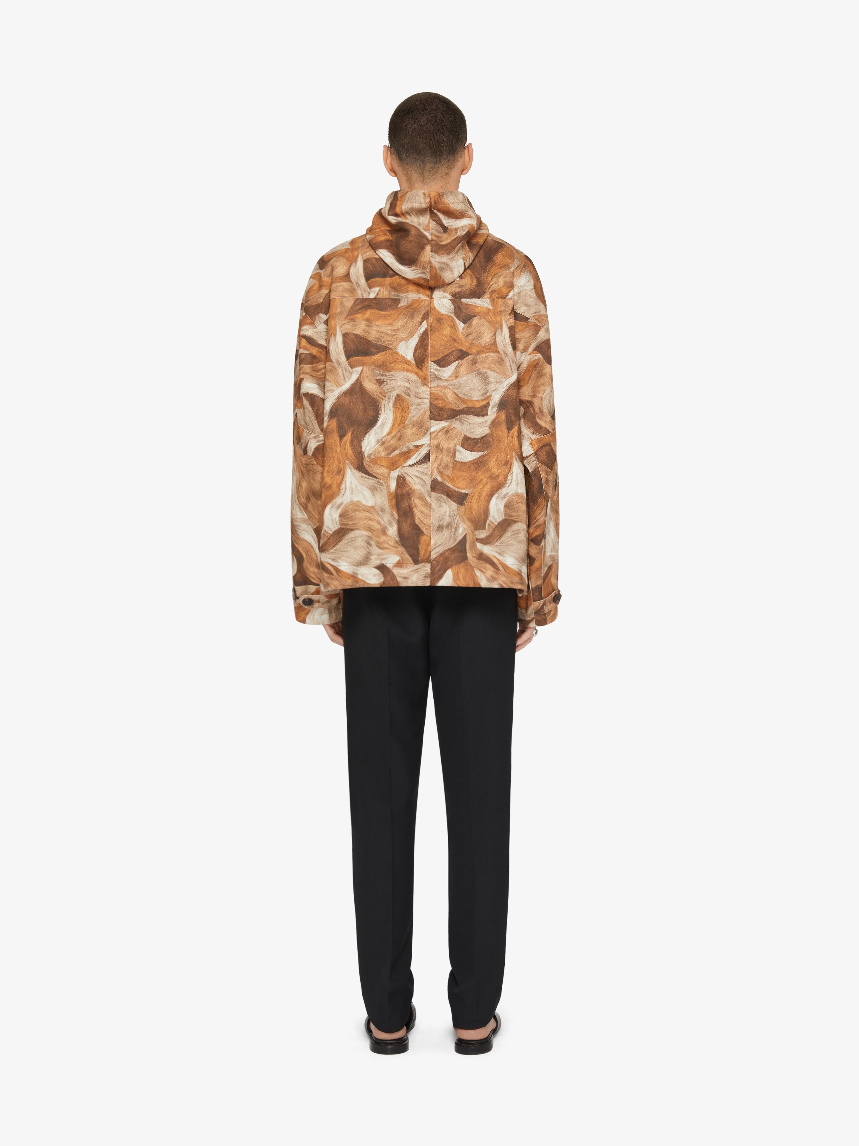 PARKA IN LINEN WITH CAMO CATS PRINT - 3