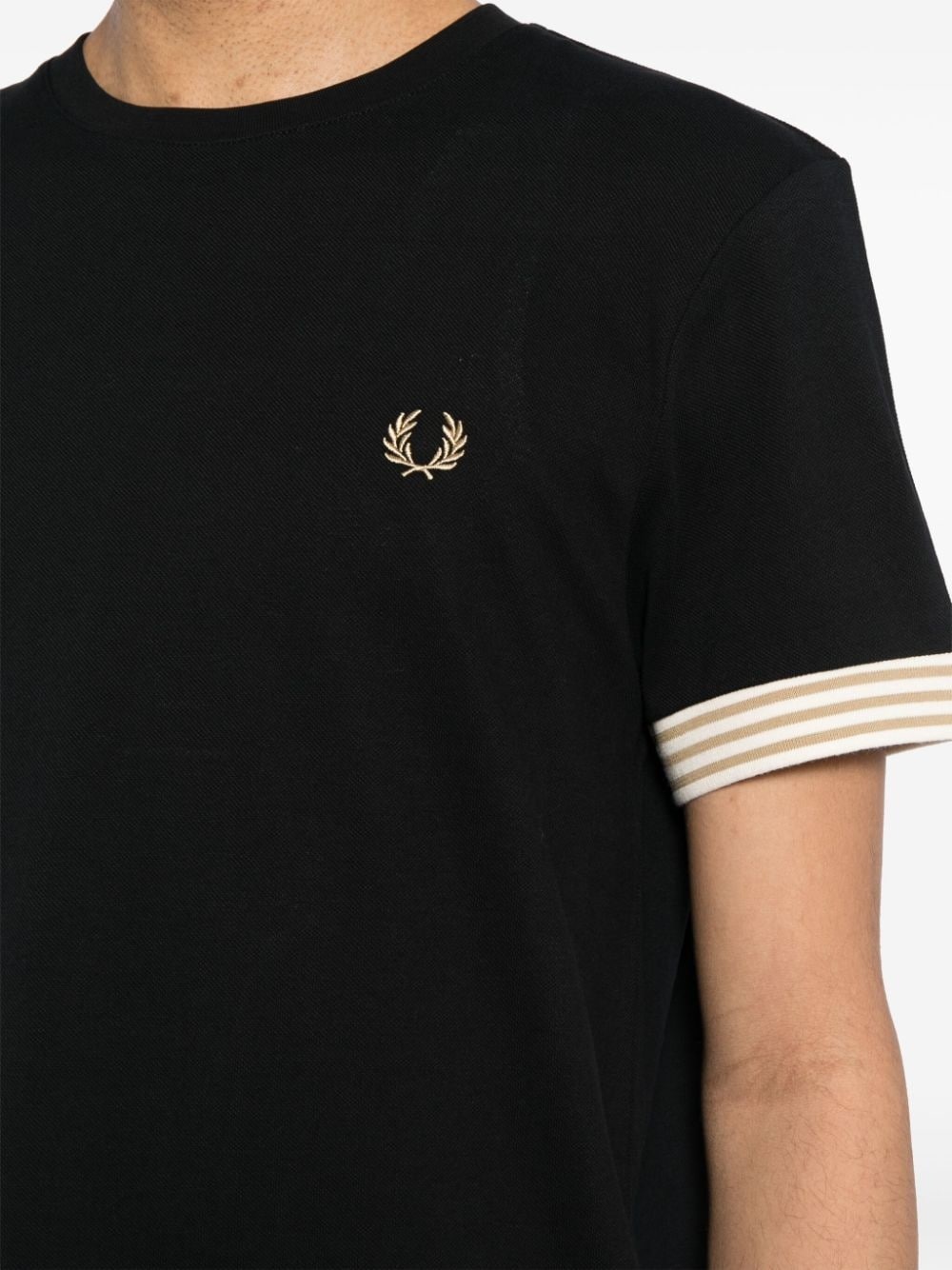 logo-embroidered cotton T-shirt - 5