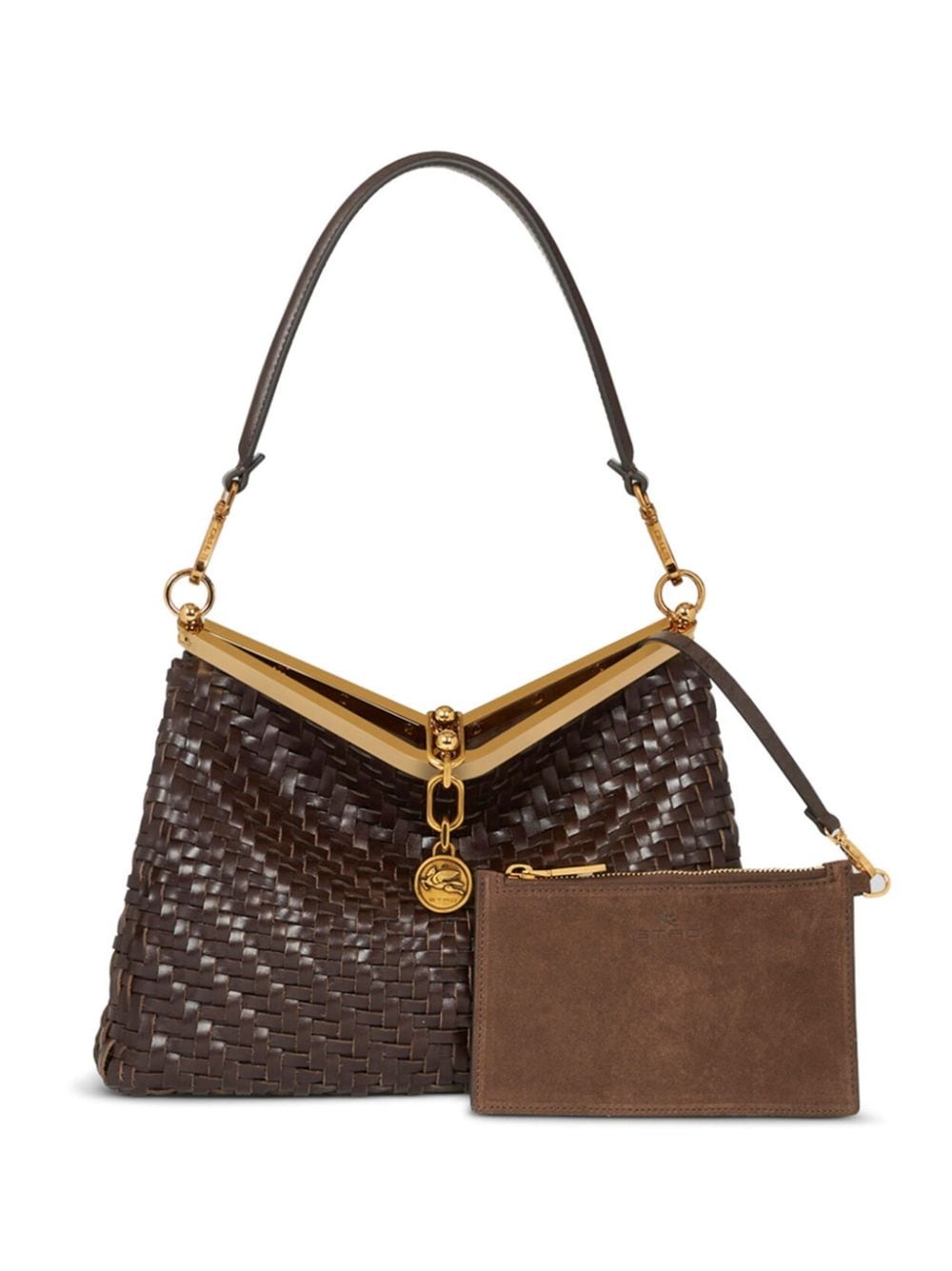 medium woven Vela shoulder bag - 7